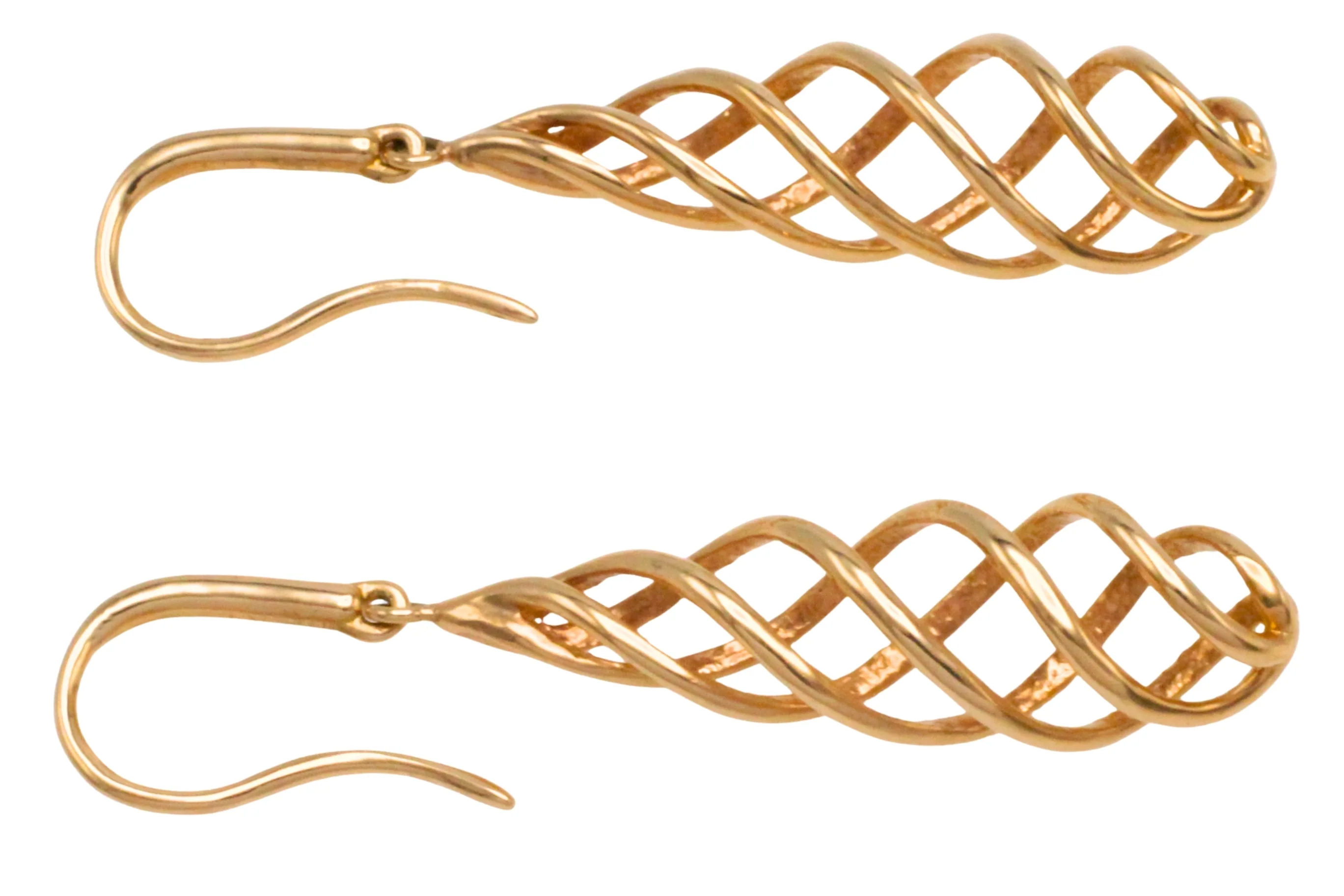 Spiral earrings in 18 carat gold - Image 2