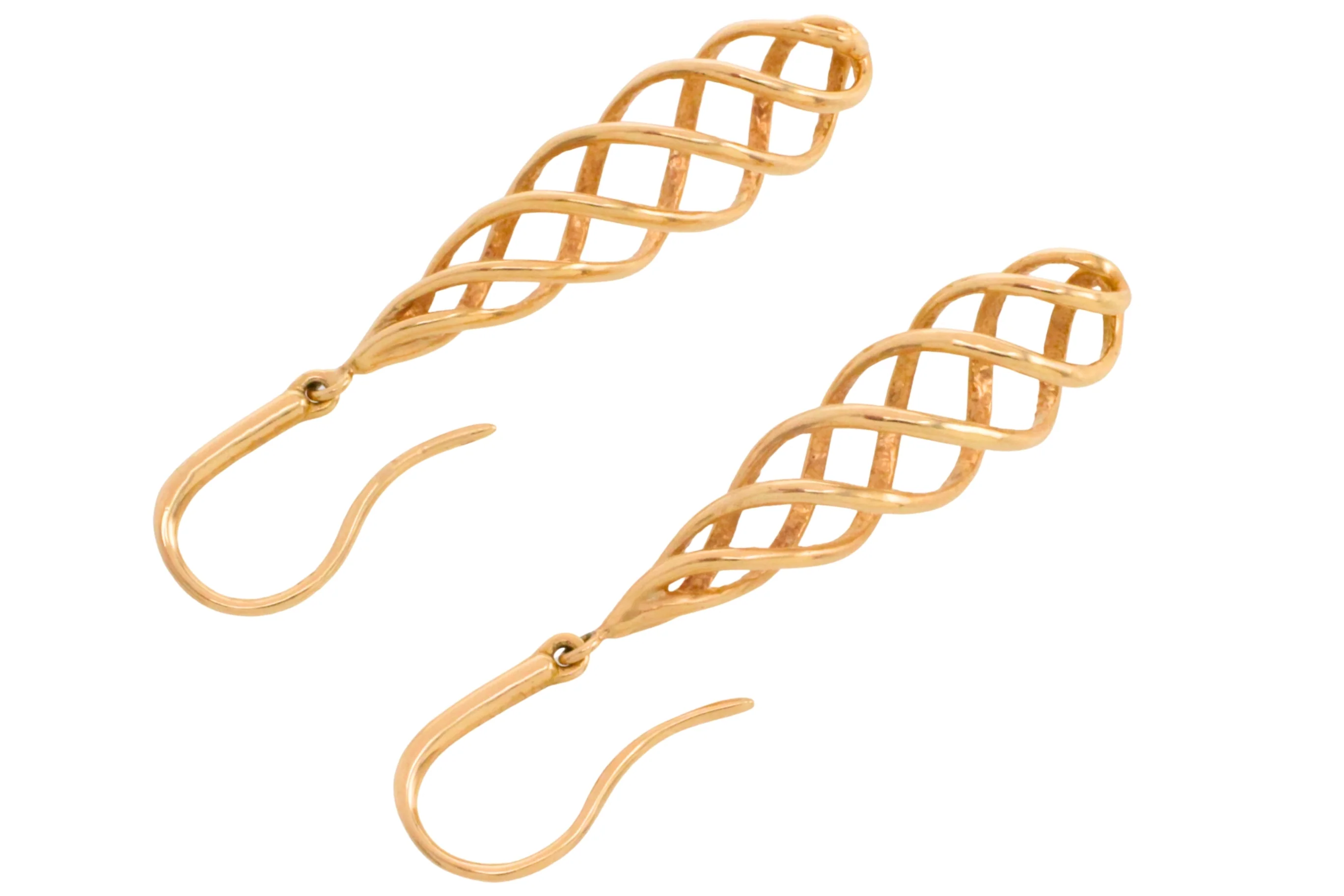 Spiral earrings in 18 carat gold - Image 3