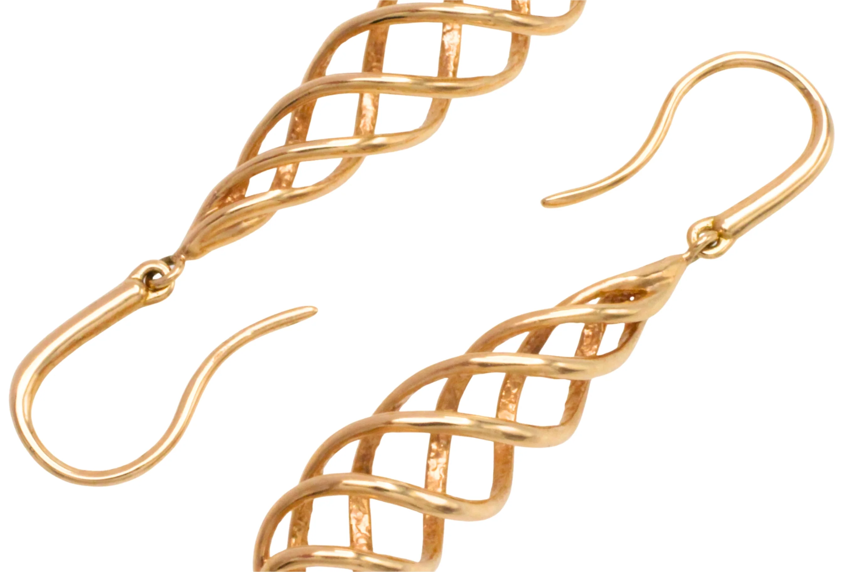 Spiral earrings in 18 carat gold - Image 5