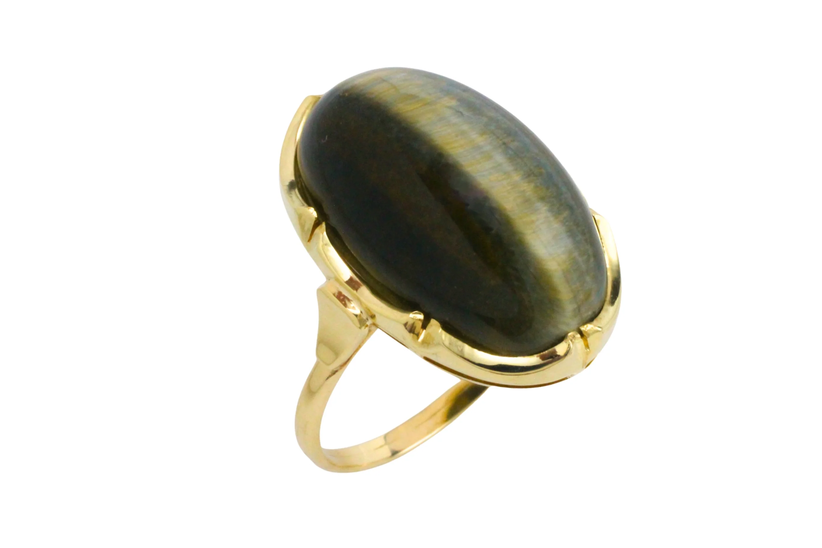 Tigers eye ring in 14 carat gold