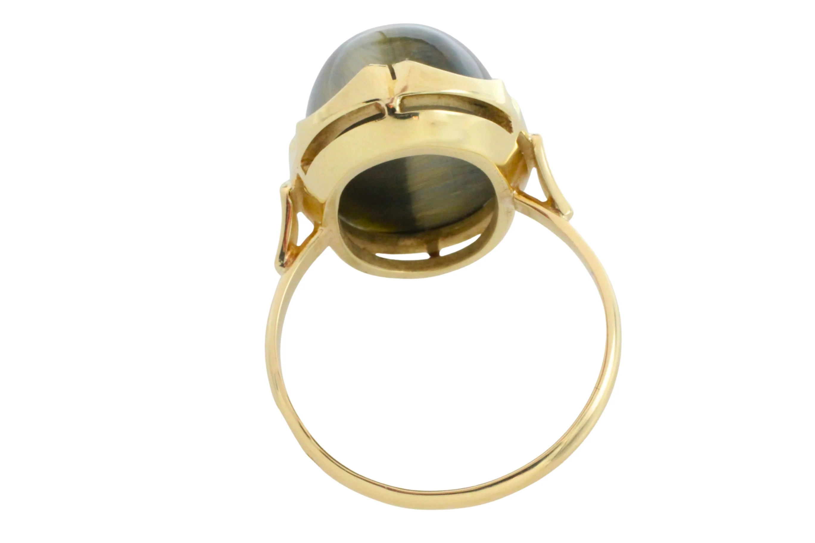 Tigers eye ring in 14 carat gold - Image 5