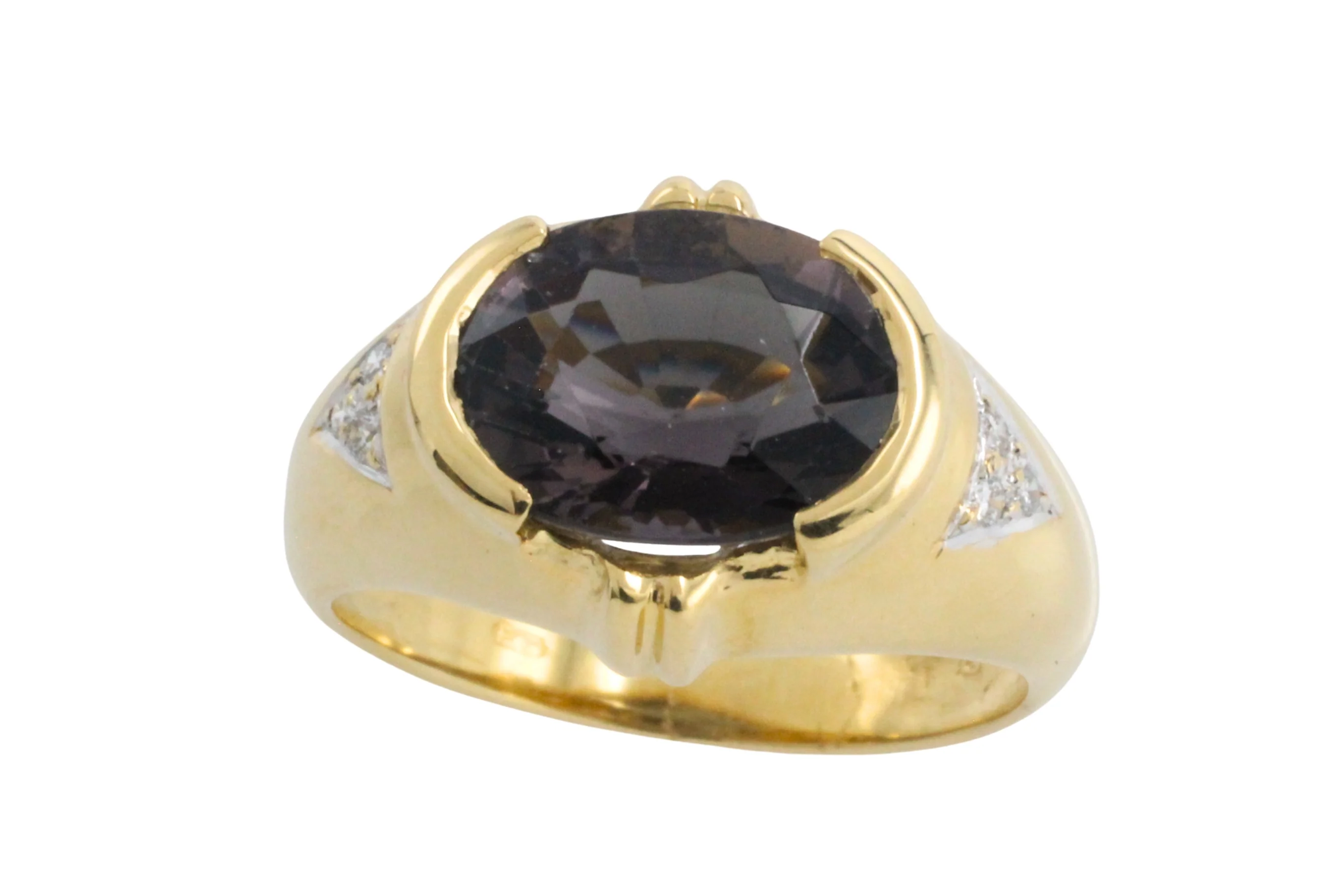 Tourmaline and diamond ring in 18 carat gold - Image 2