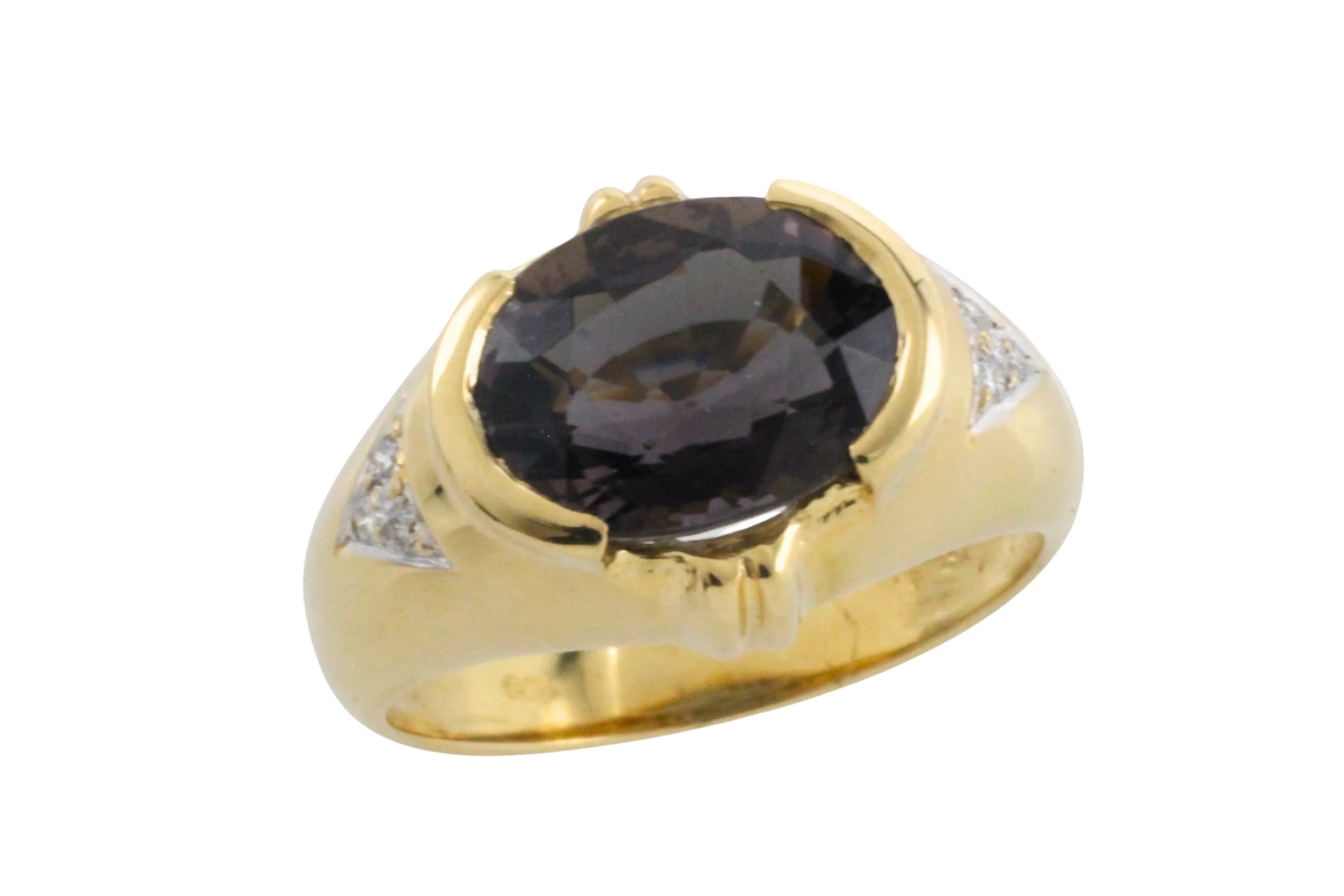Tourmaline and diamond ring in 18 carat gold - Image 3