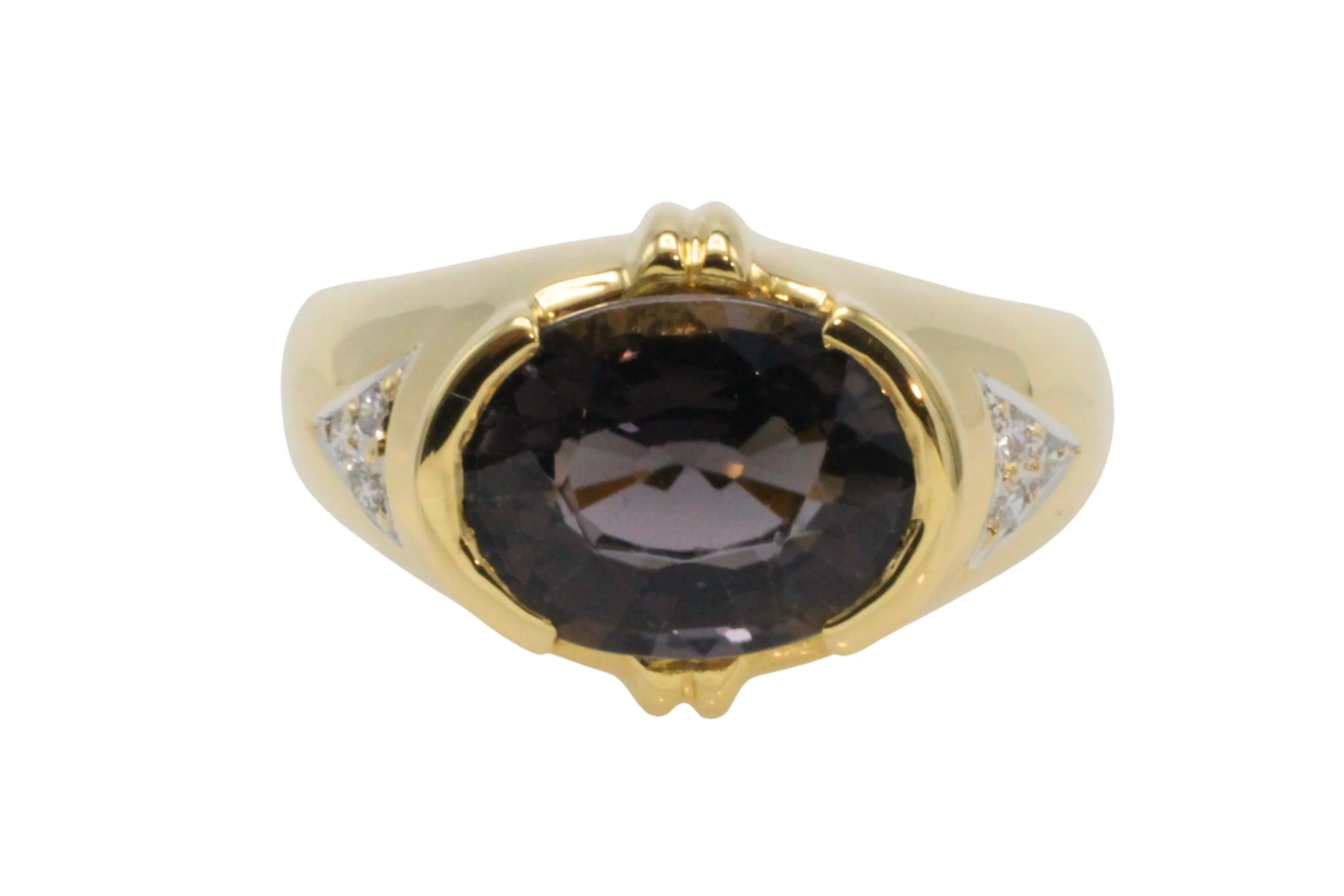 Tourmaline and diamond ring in 18 carat gold - Image 4