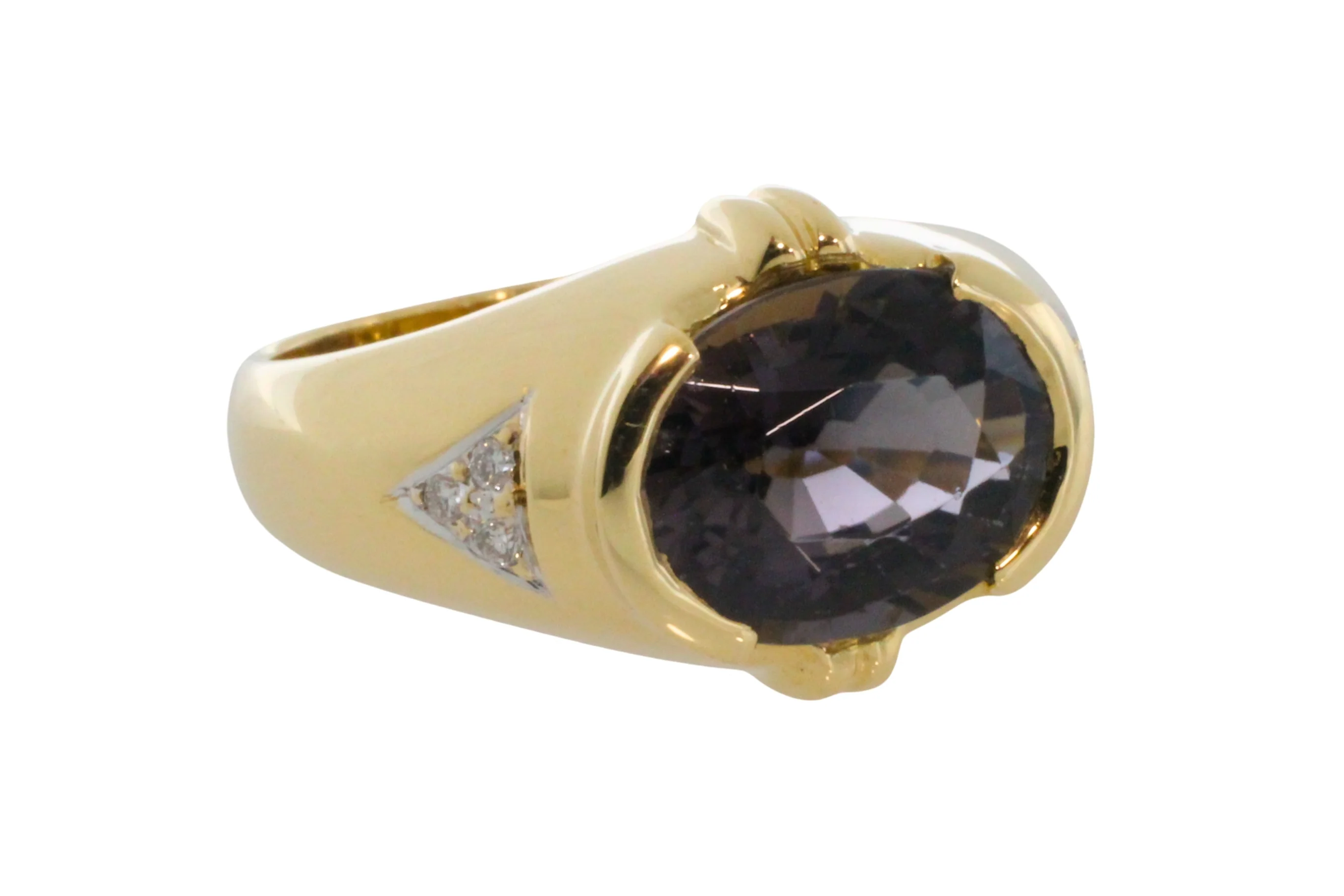 Tourmaline and diamond ring in 18 carat gold - Image 5