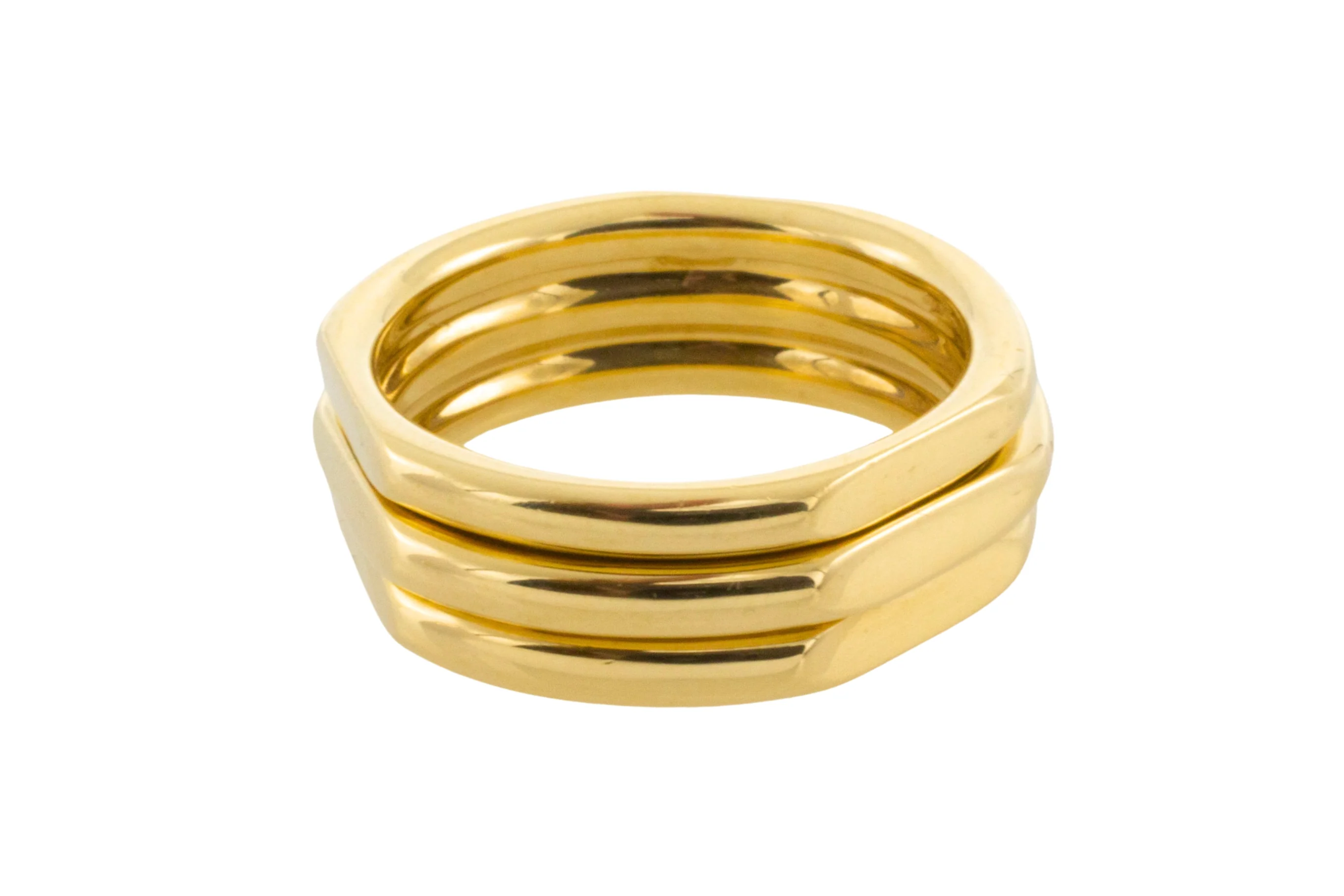 Triple band ring with diamonds - Image 5