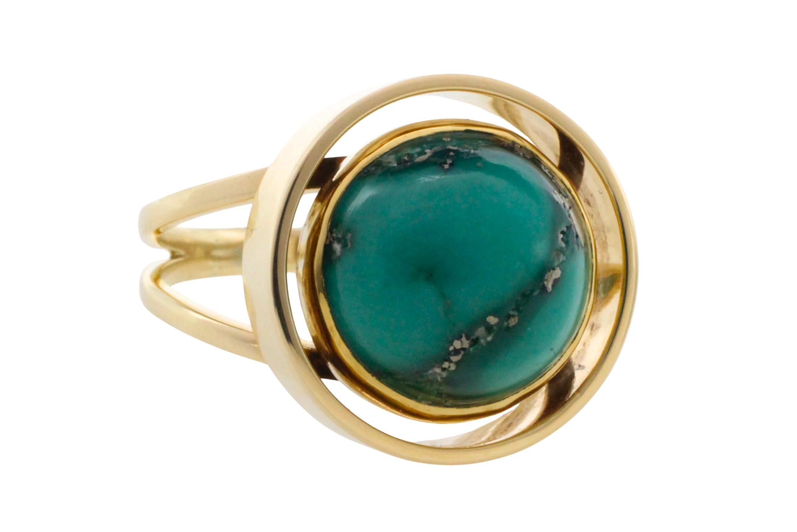 Turquoise ring in 14 carat gold - Image 3