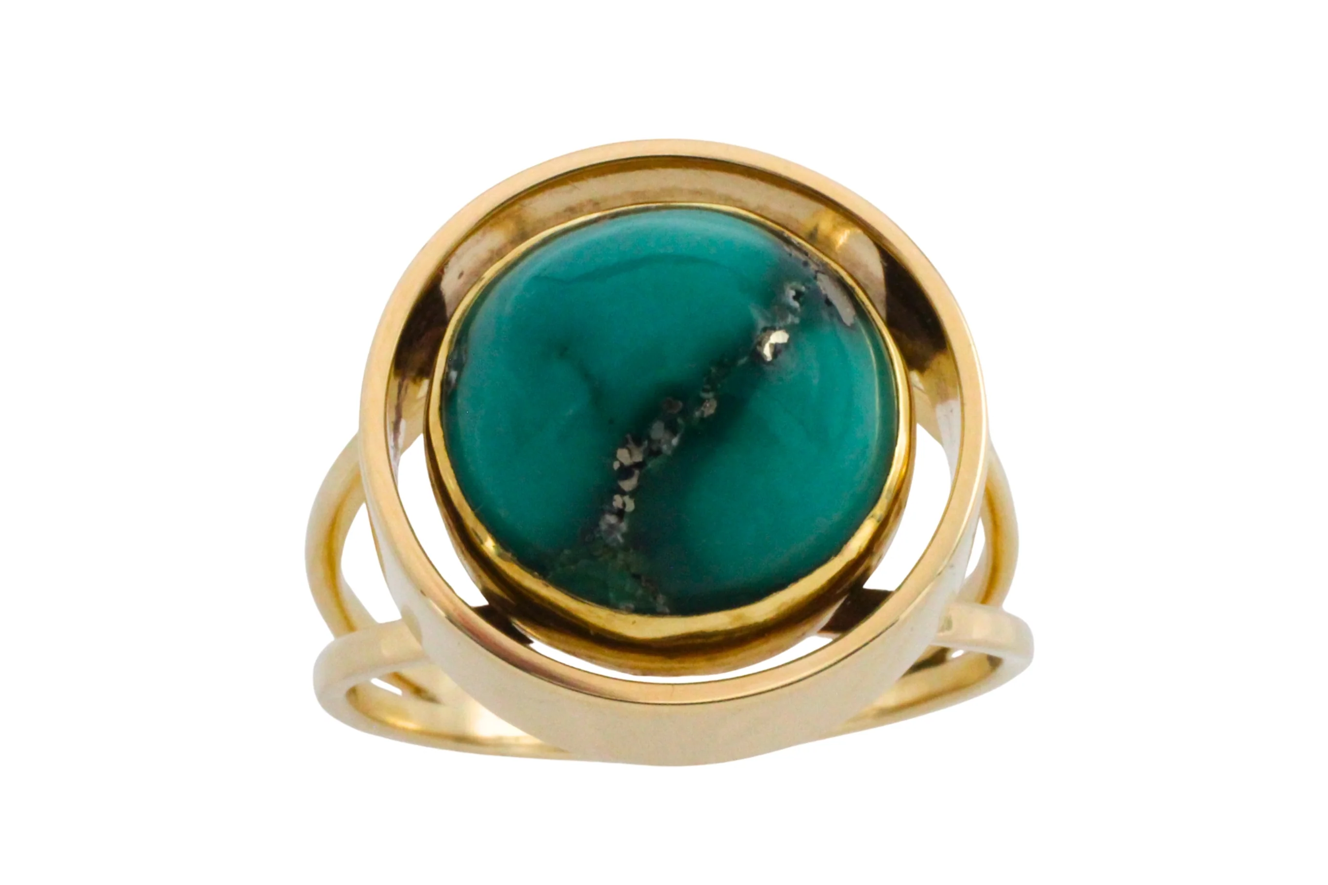 Turquoise ring in 14 carat gold - Image 4