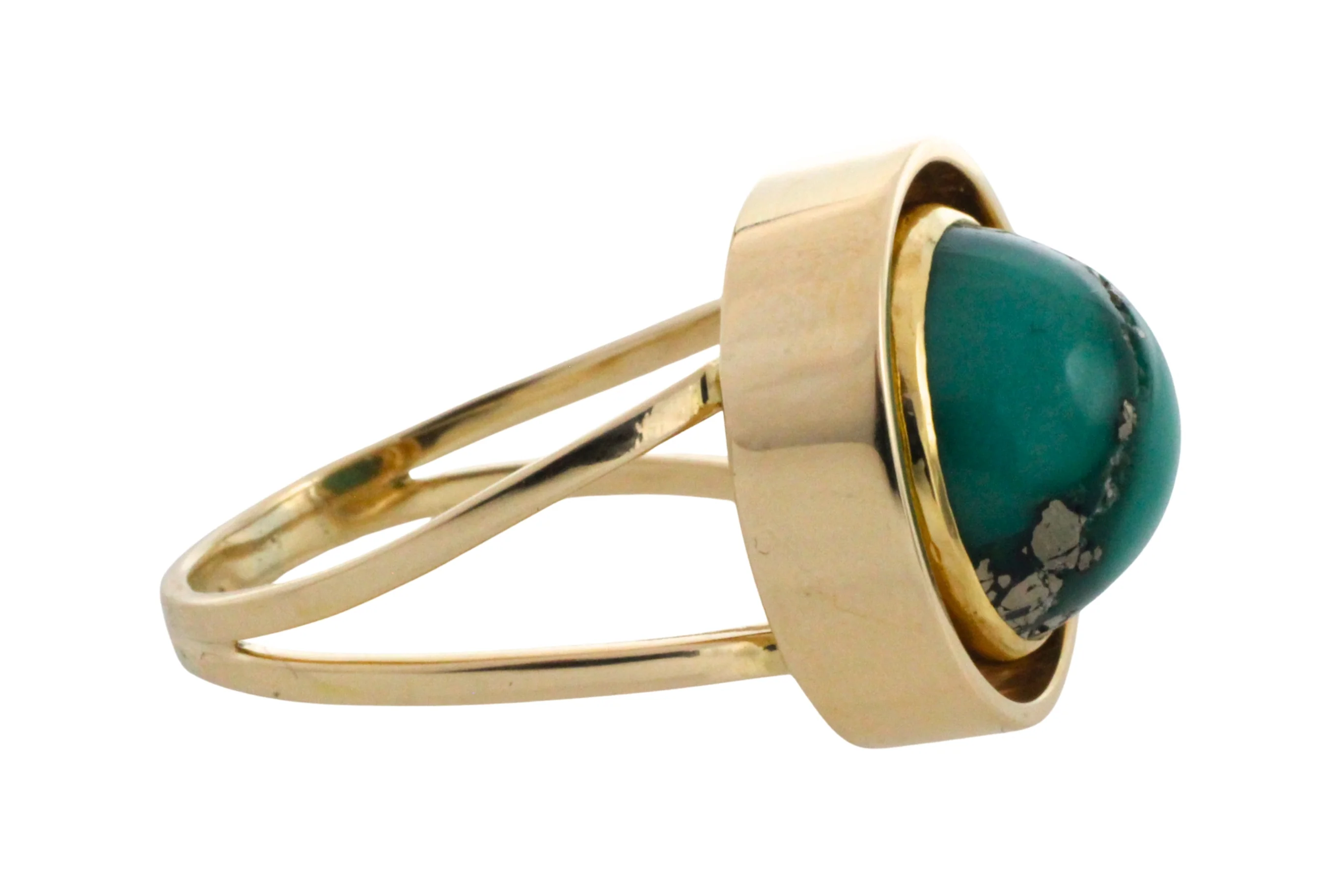 Turquoise ring in 14 carat gold - Image 5