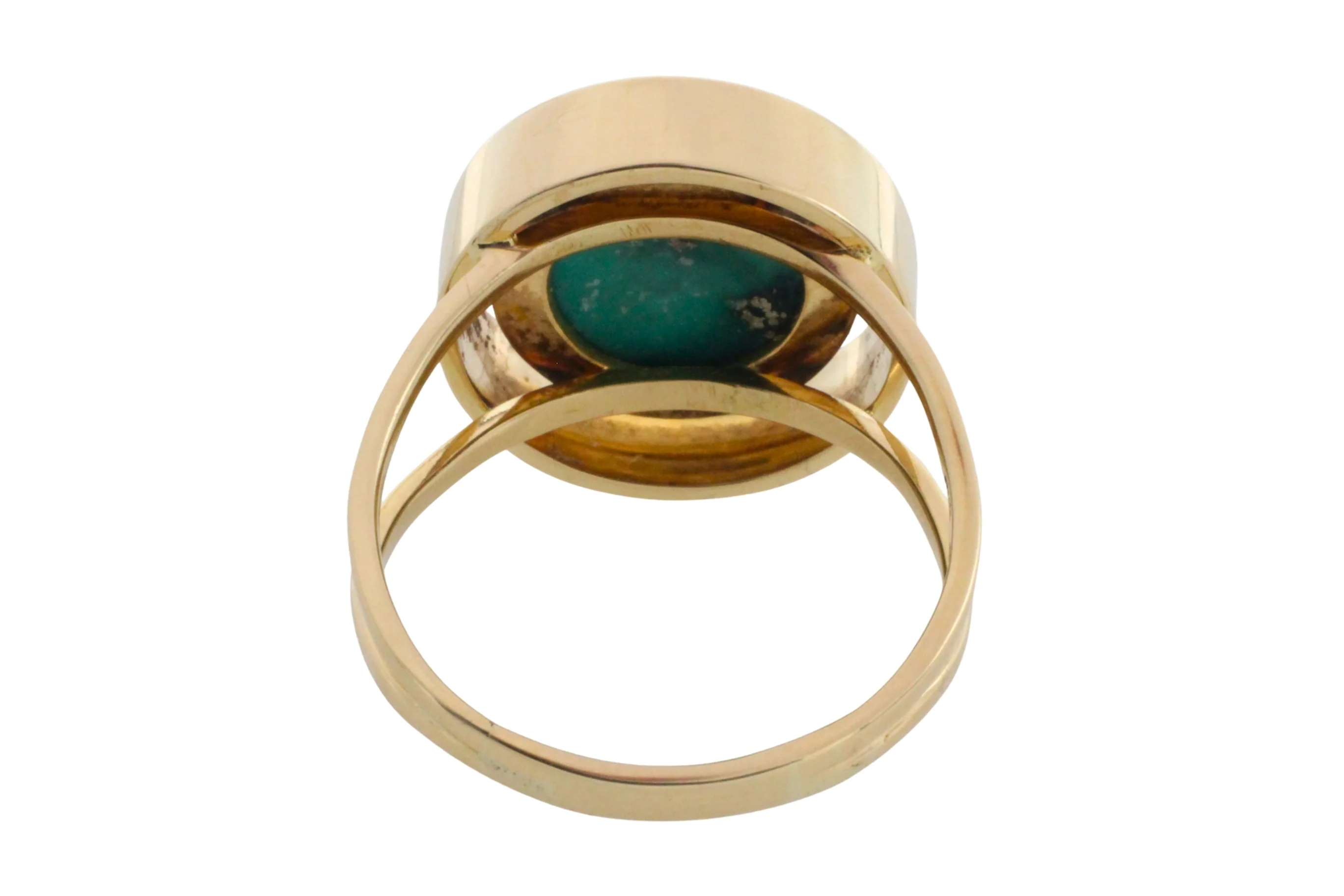 Turquoise ring in 14 carat gold - Image 6
