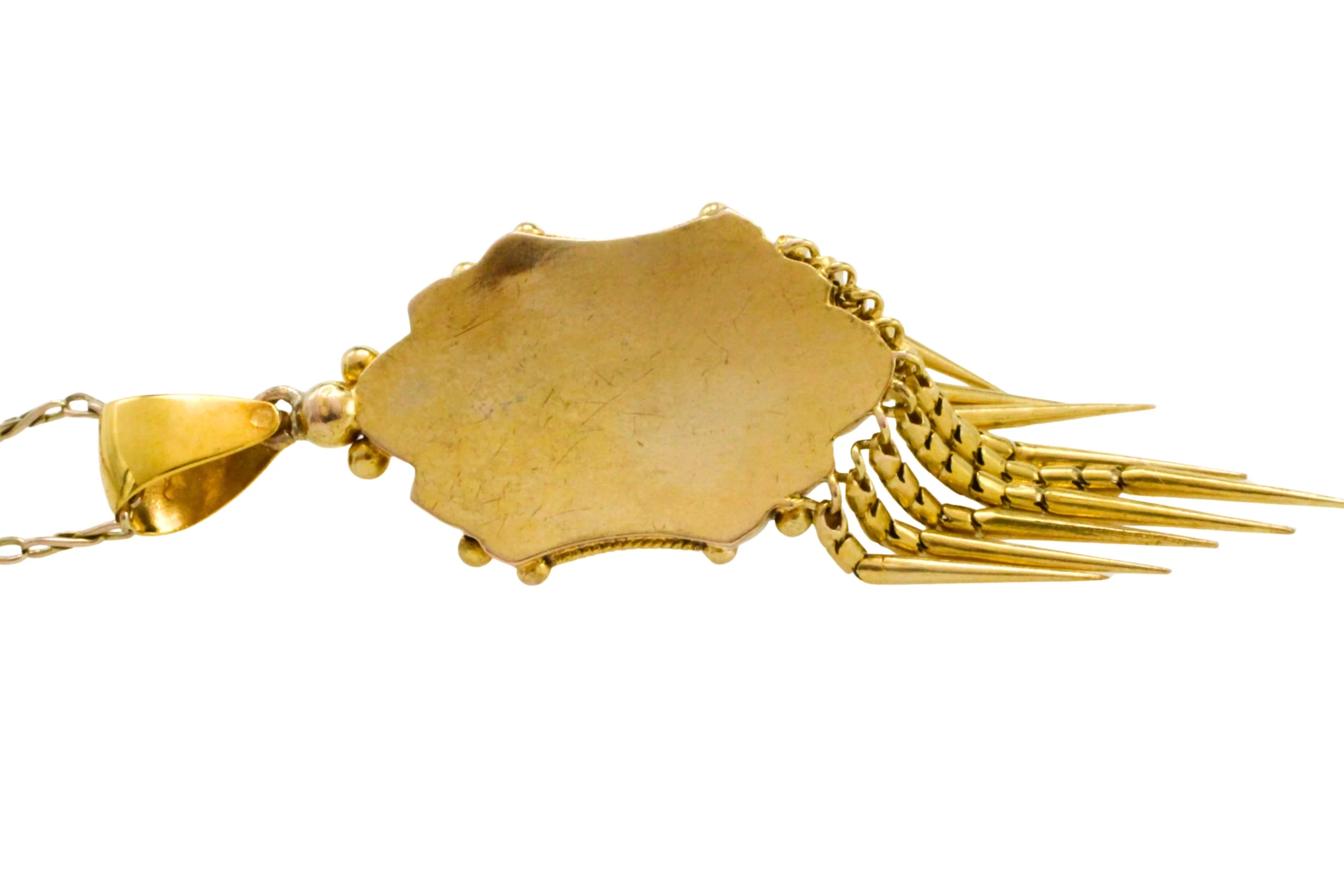 Victorian tassel pendant with enamel and pearl - Image 6
