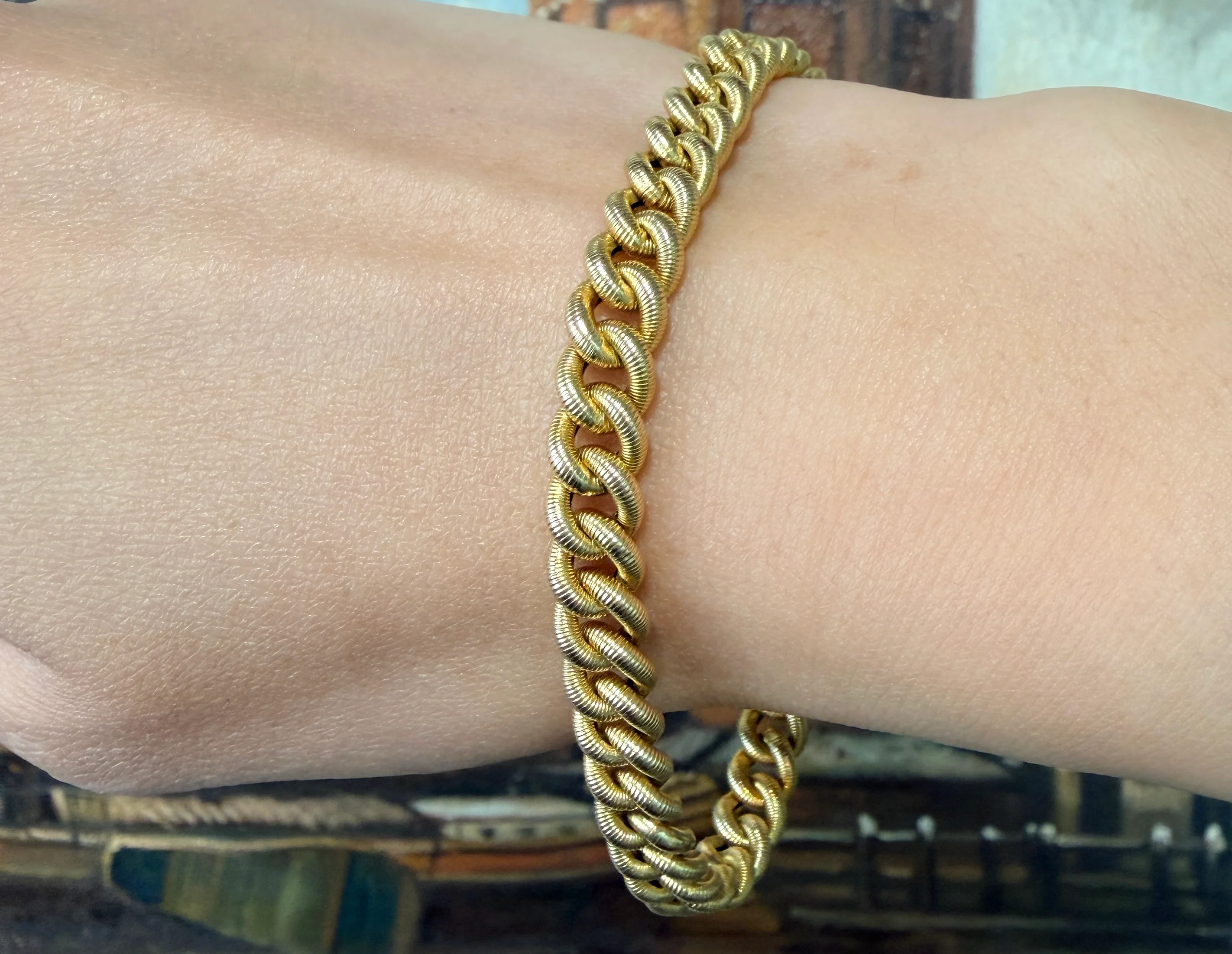 Vintage gourmet bracelet with rope links - Image 6