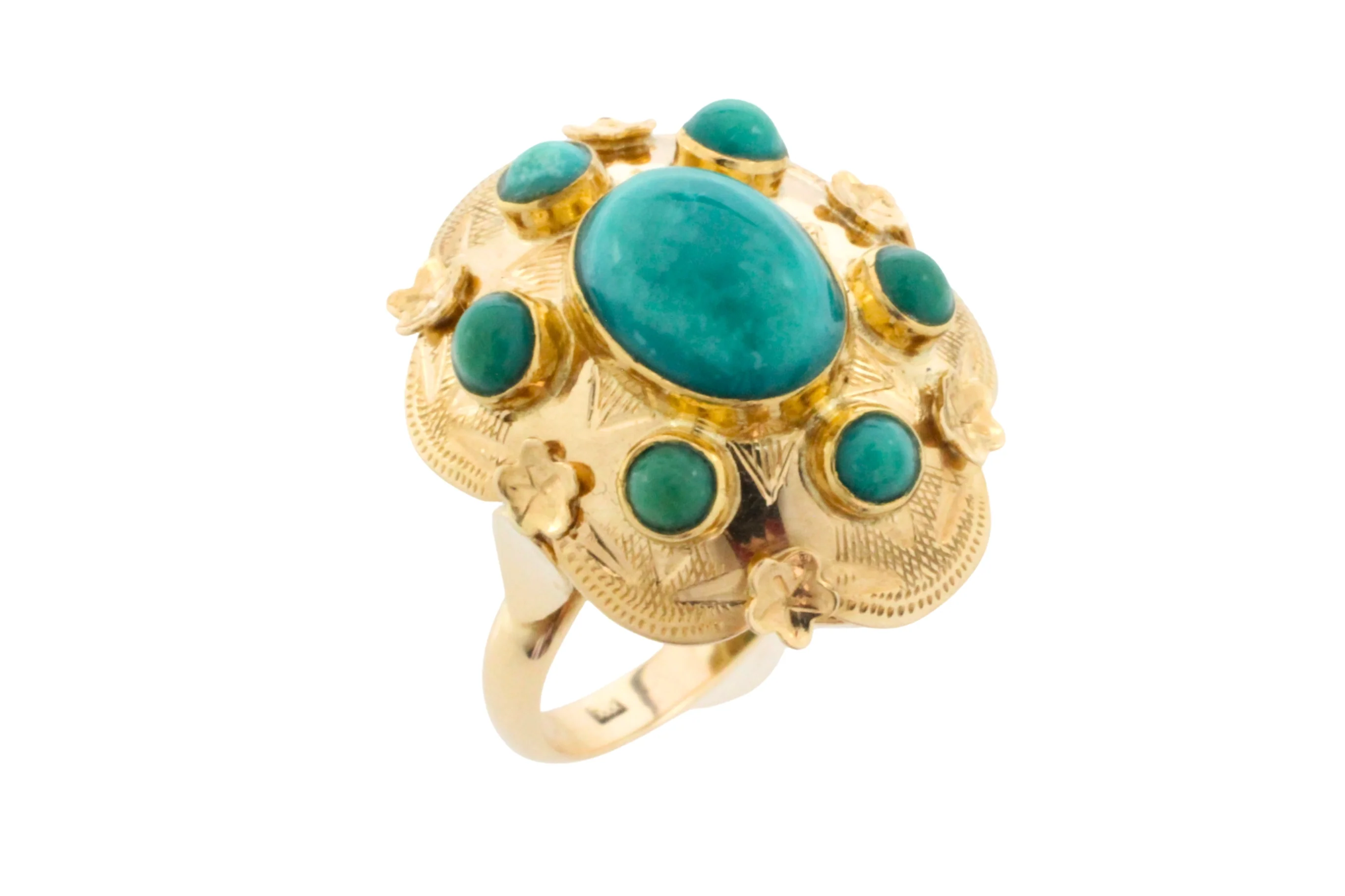 Vintage Turquoise ring in 14 carat gold