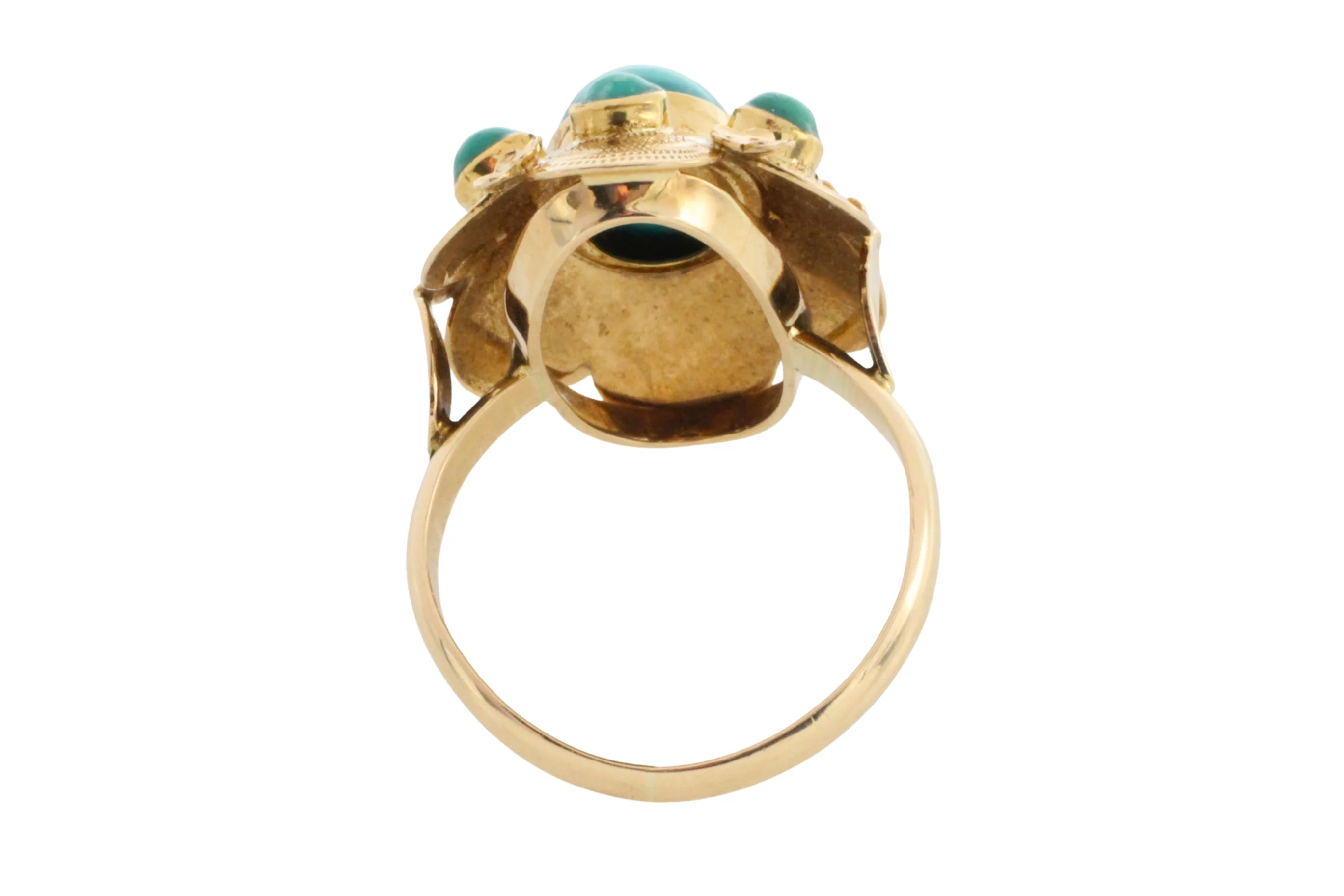 Vintage Turquoise ring in 14 carat gold - Image 5