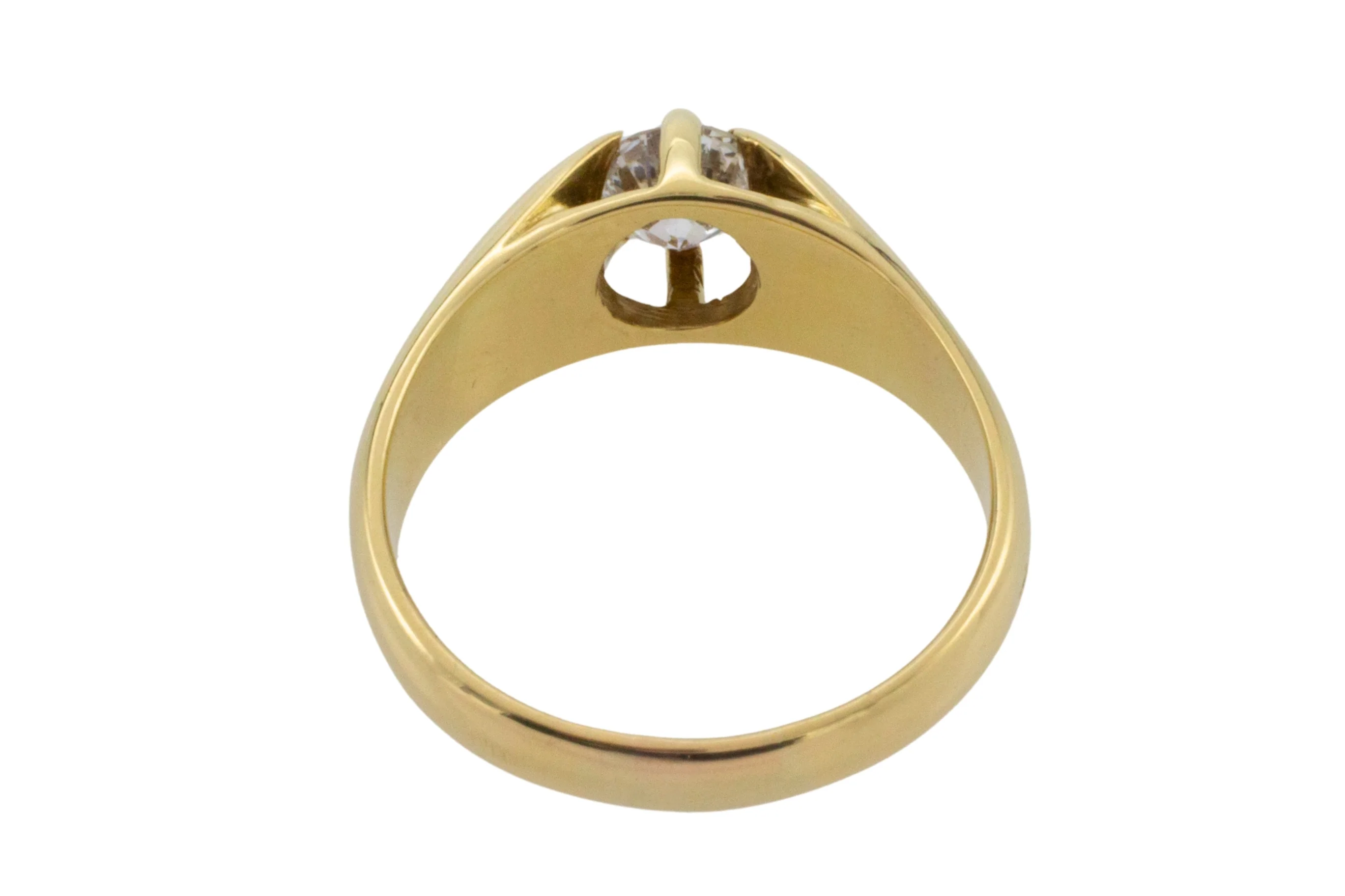 Vintage 14 carat gold brilliant cut diamond ring - Image 5