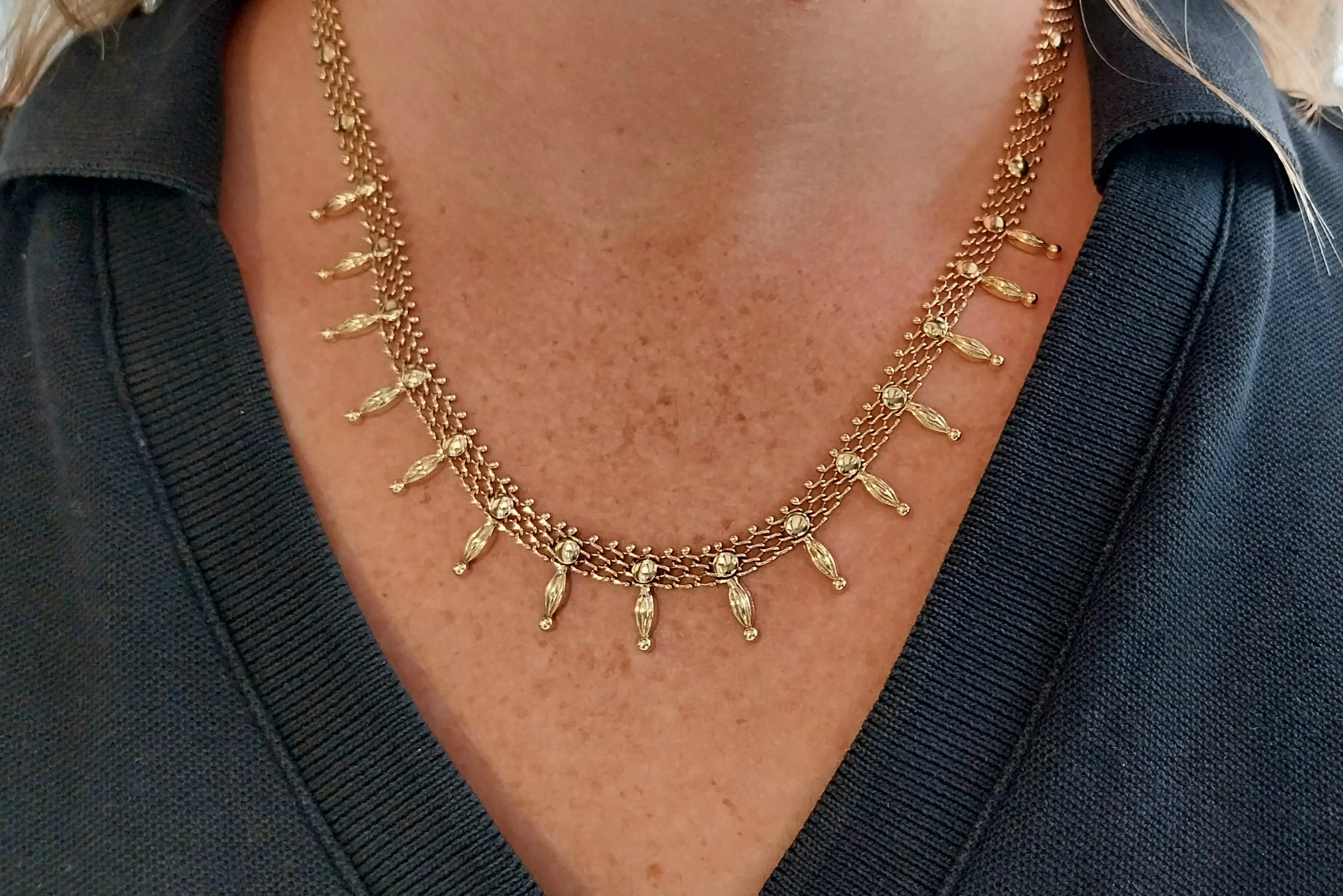 Vintage 14 carat gold collier - Image 7