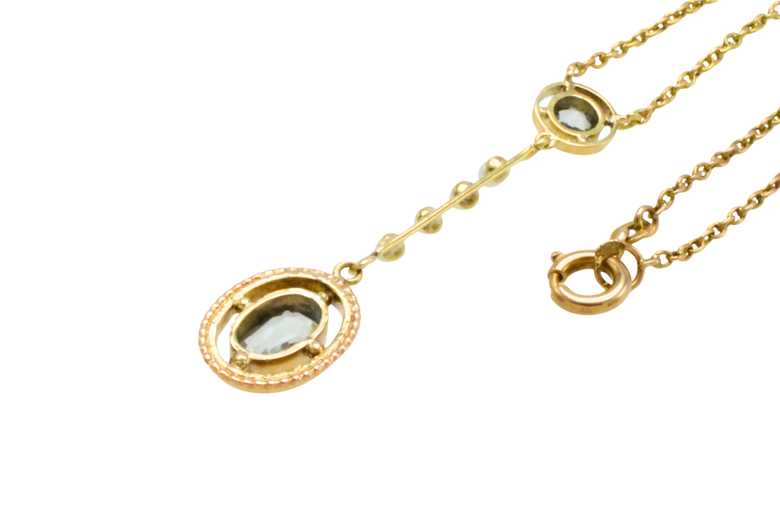 Vintage aquamarine and pearl collier - Image 4
