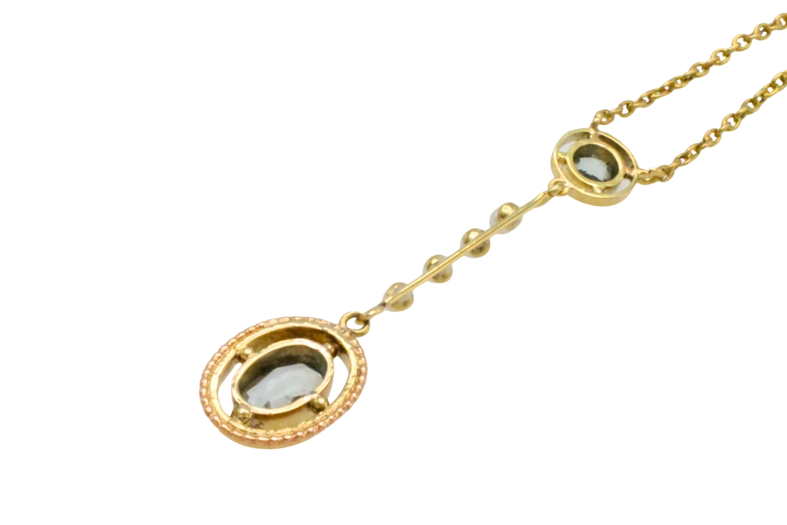 Vintage aquamarine and pearl collier - Image 5