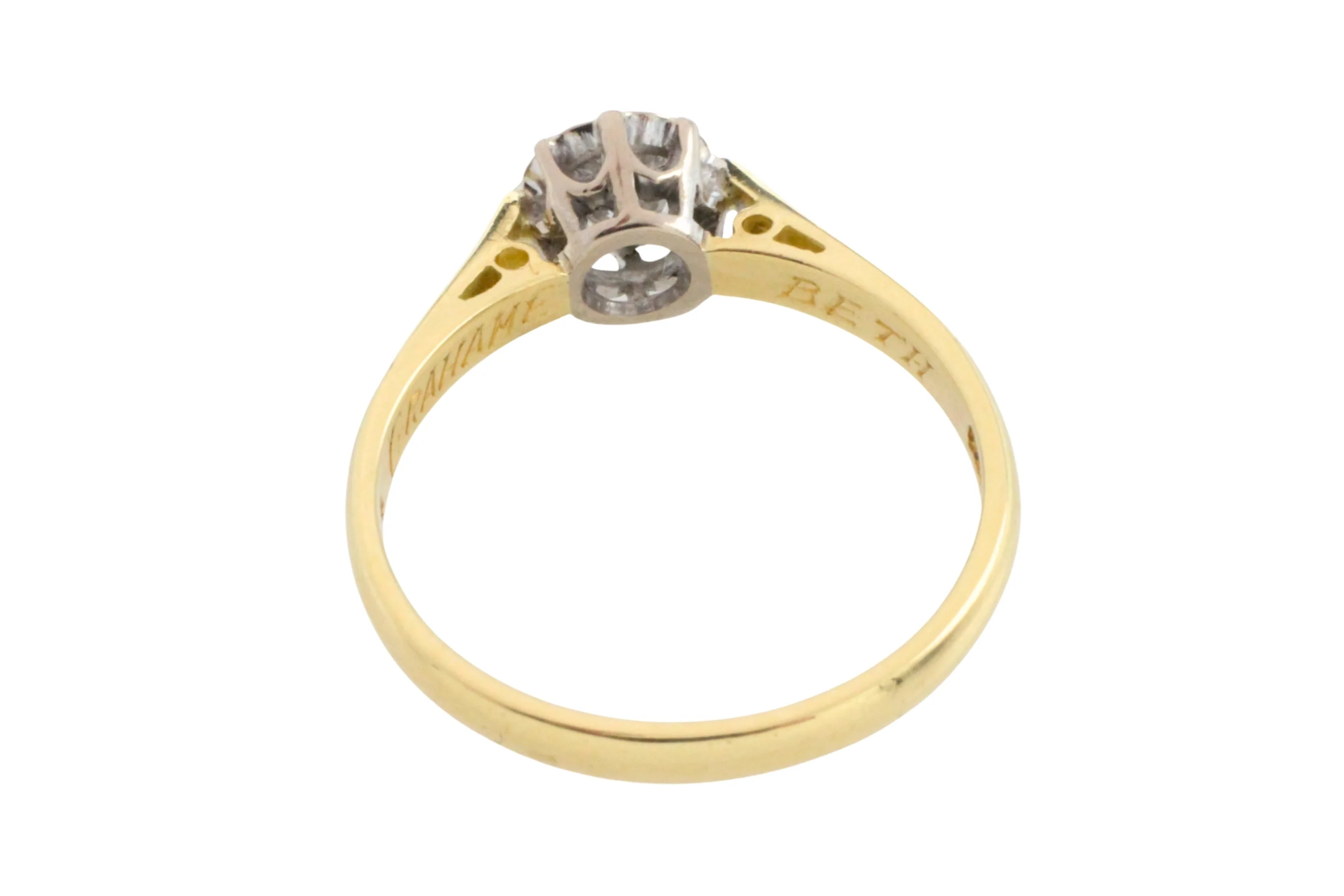 Vintage brilliant cut diamond solitaire ring - Image 6