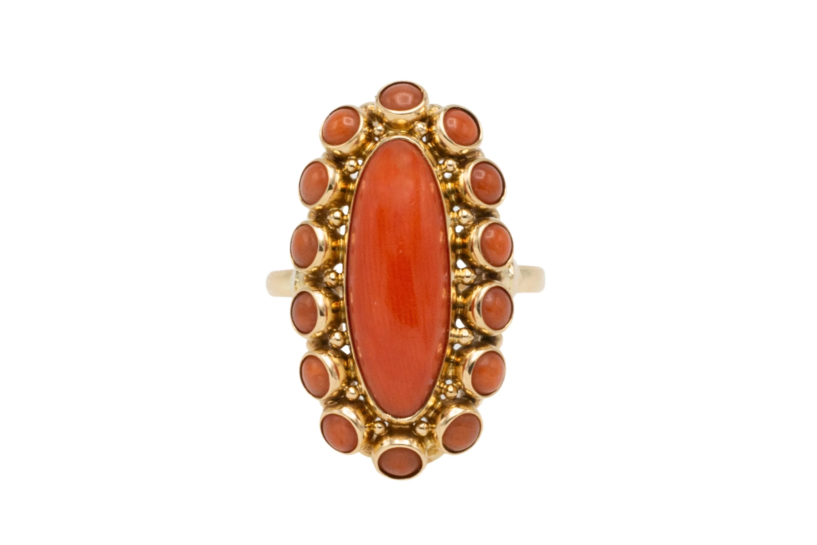 Vintage cabochon cluster ring