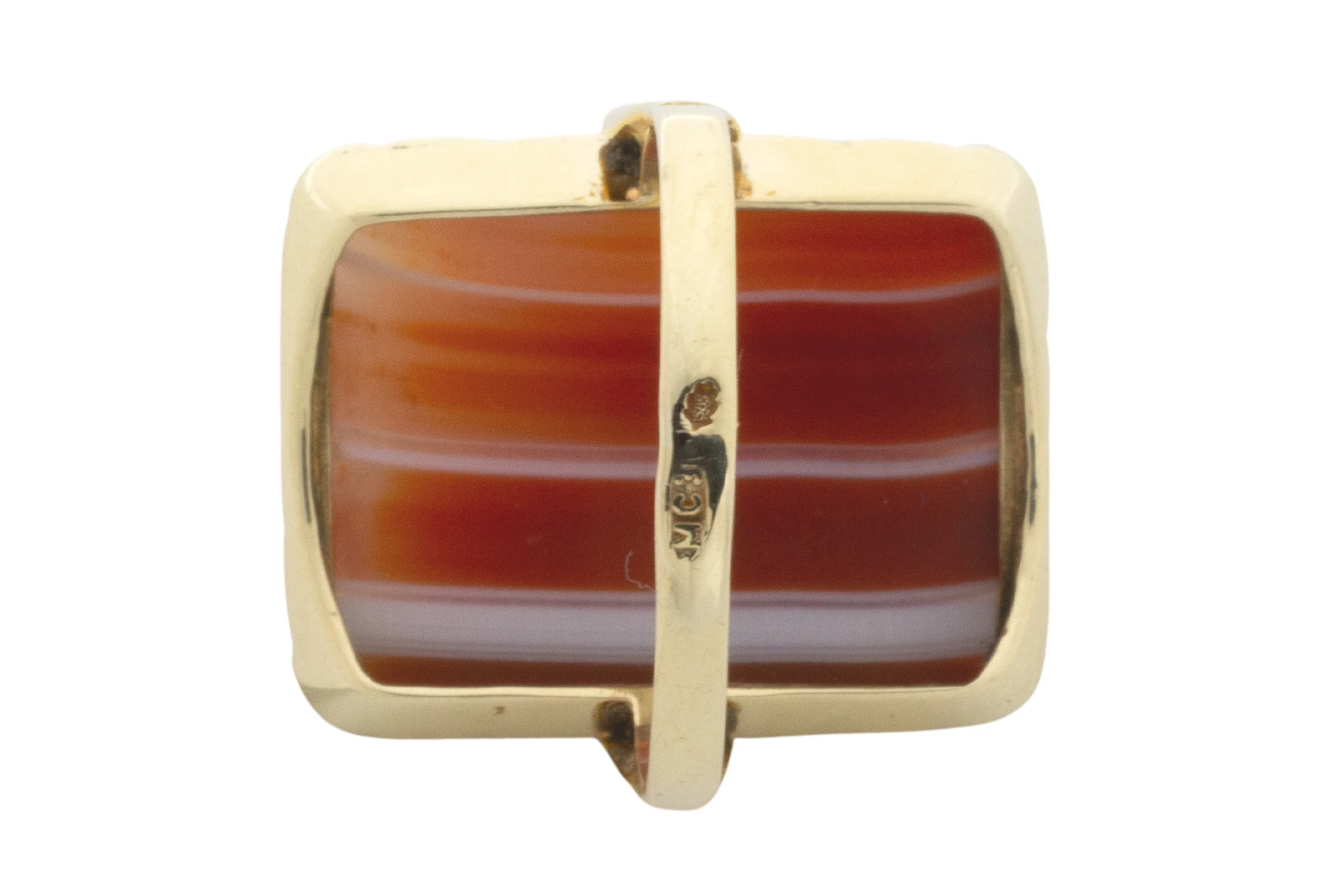 Vintage carnelian ring in 14 carat gold - Image 4
