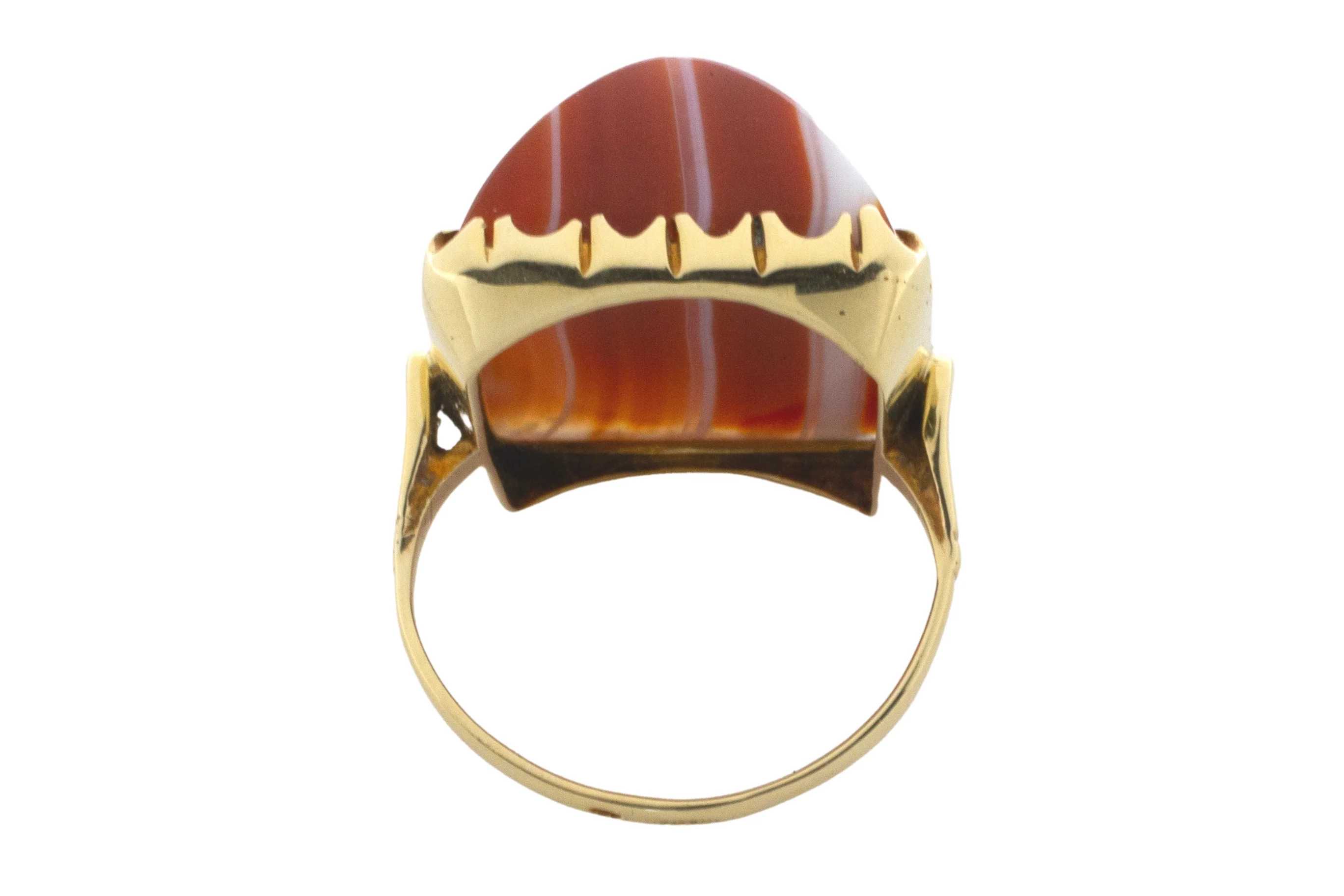 Vintage carnelian ring in 14 carat gold - Image 7
