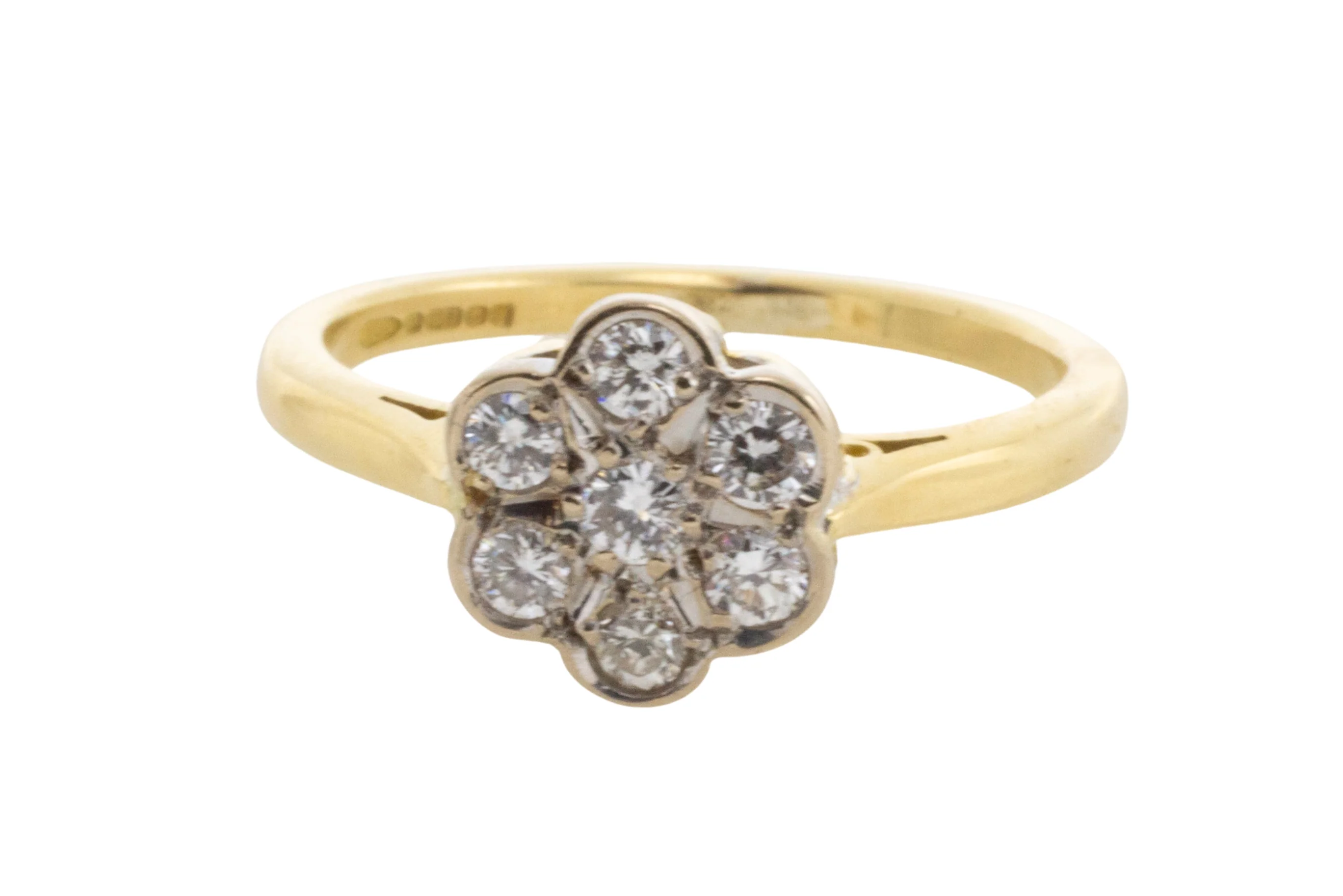 Vintage diamond flower cluster ring - Image 3