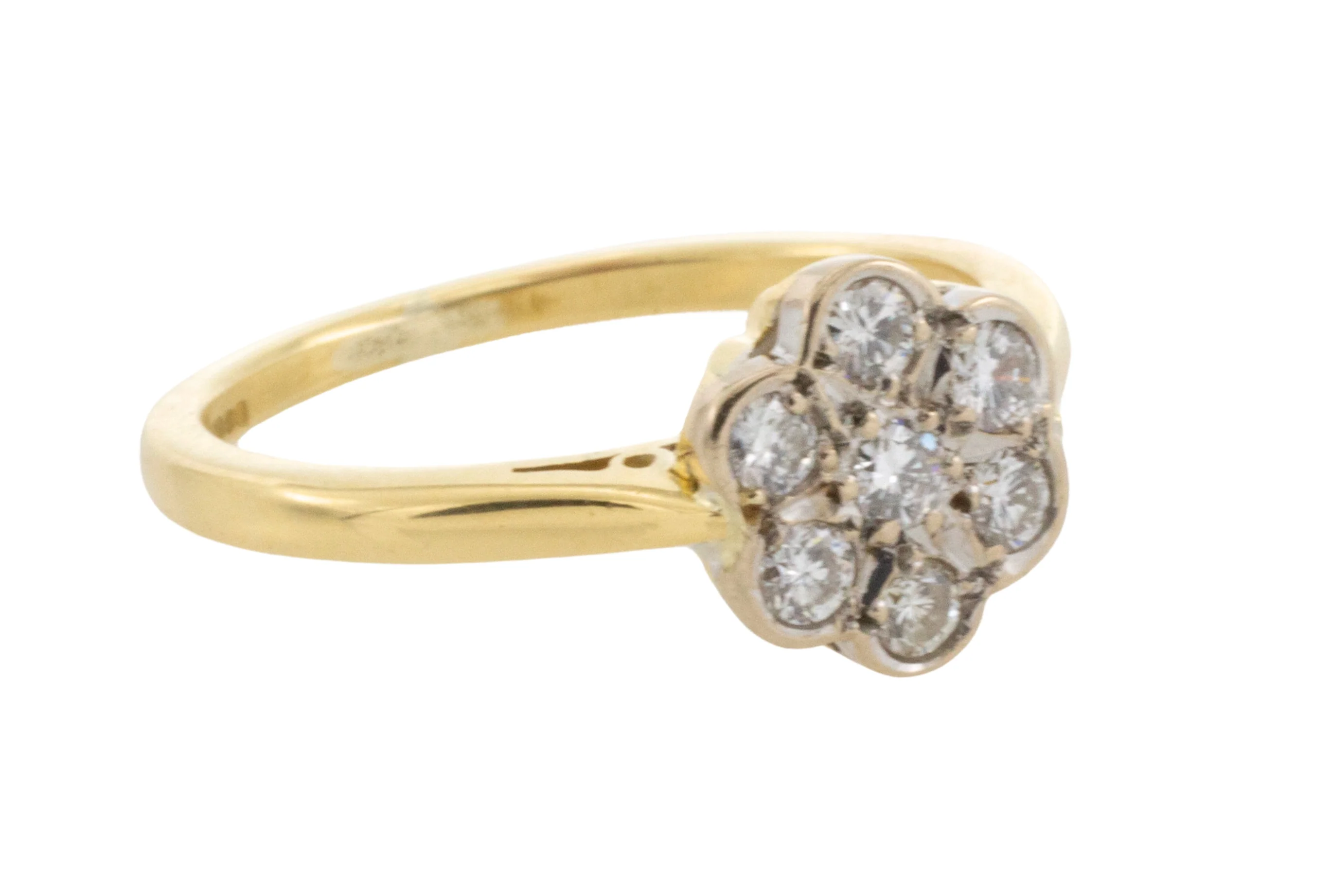 Vintage diamond flower cluster ring - Image 4