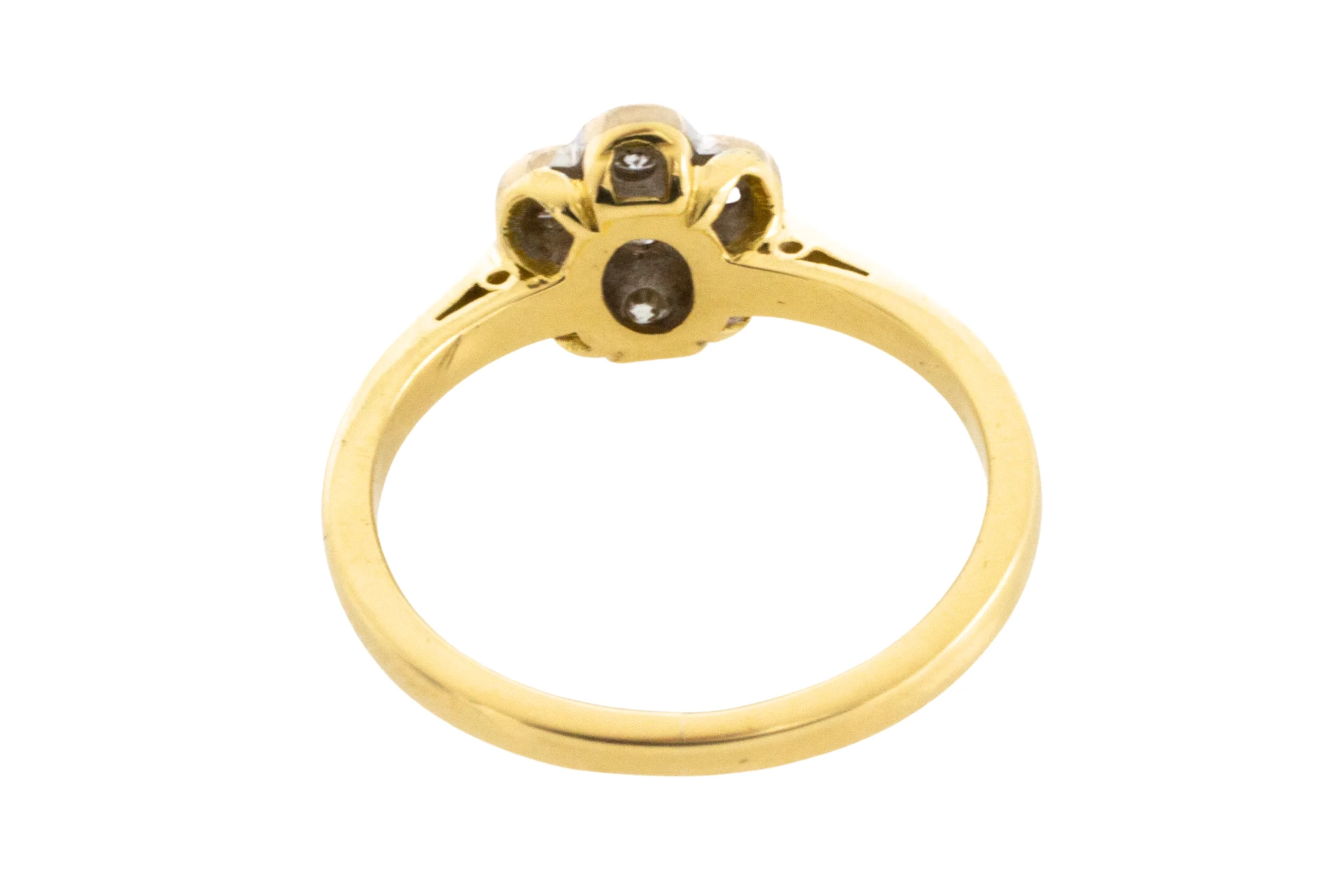 Vintage diamond flower cluster ring - Image 6