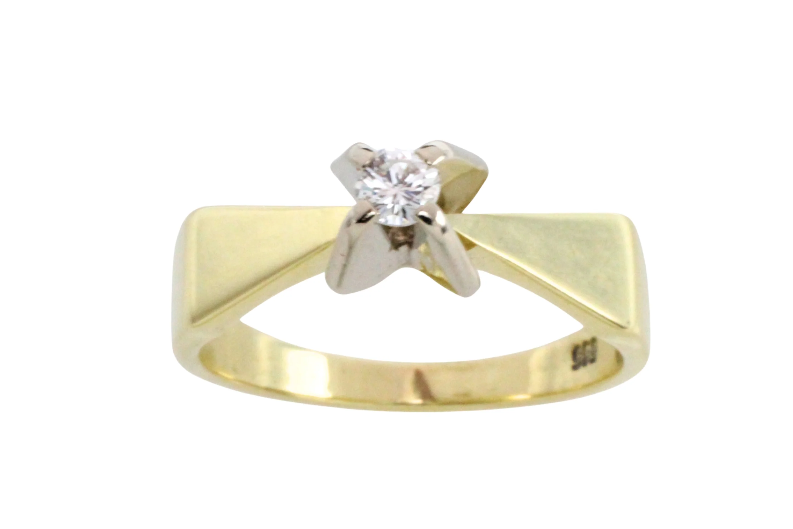 Vintage diamond solitaire ring - Image 4
