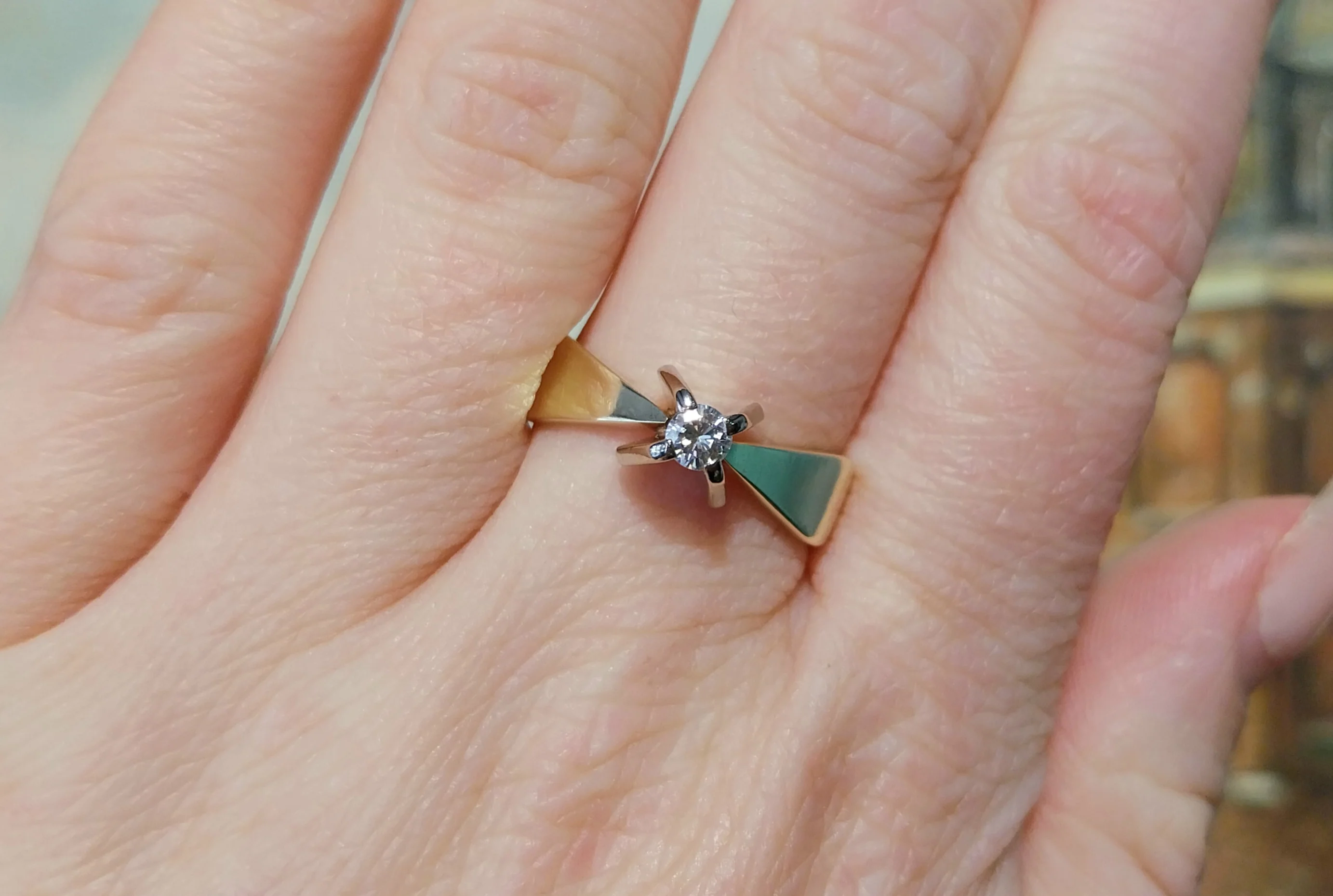 Vintage diamond solitaire ring - Image 8