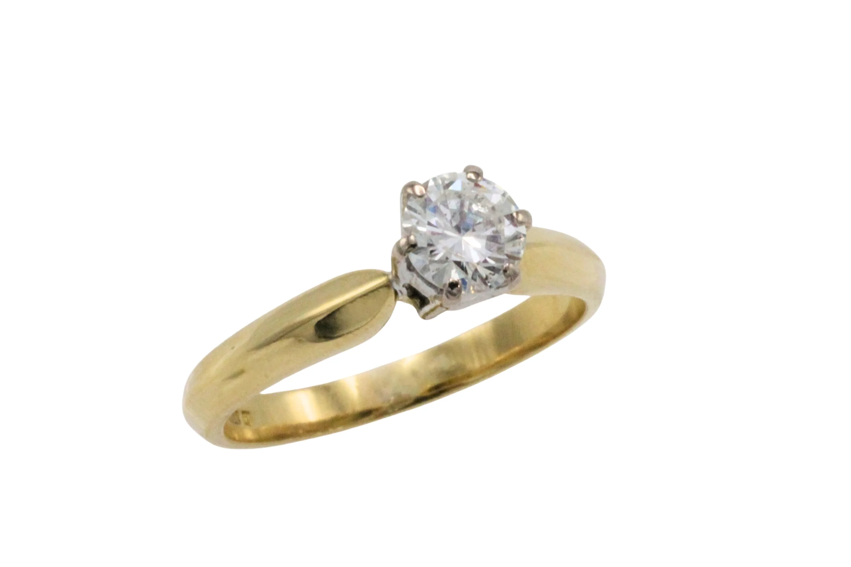 Vintage diamond solitaire ring in 18 carat gold - Image 3