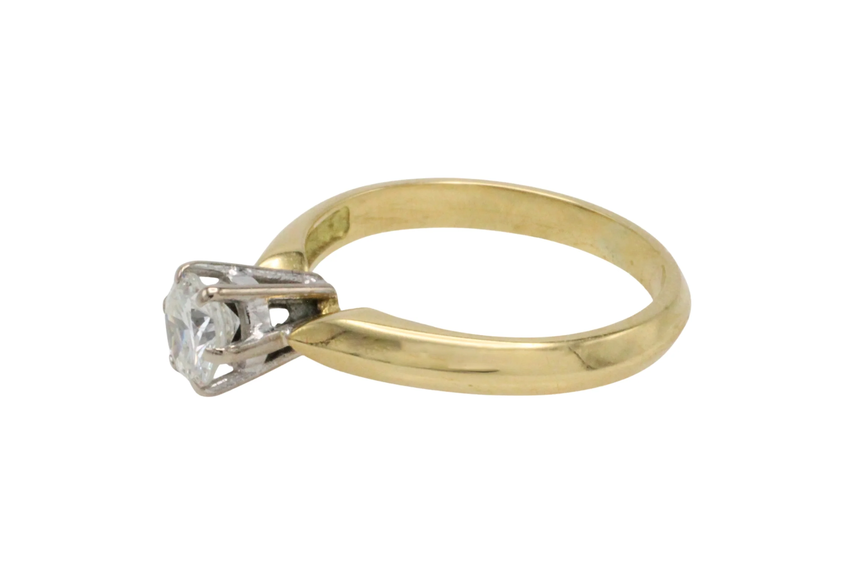 Vintage diamond solitaire ring in 18 carat gold - Image 5