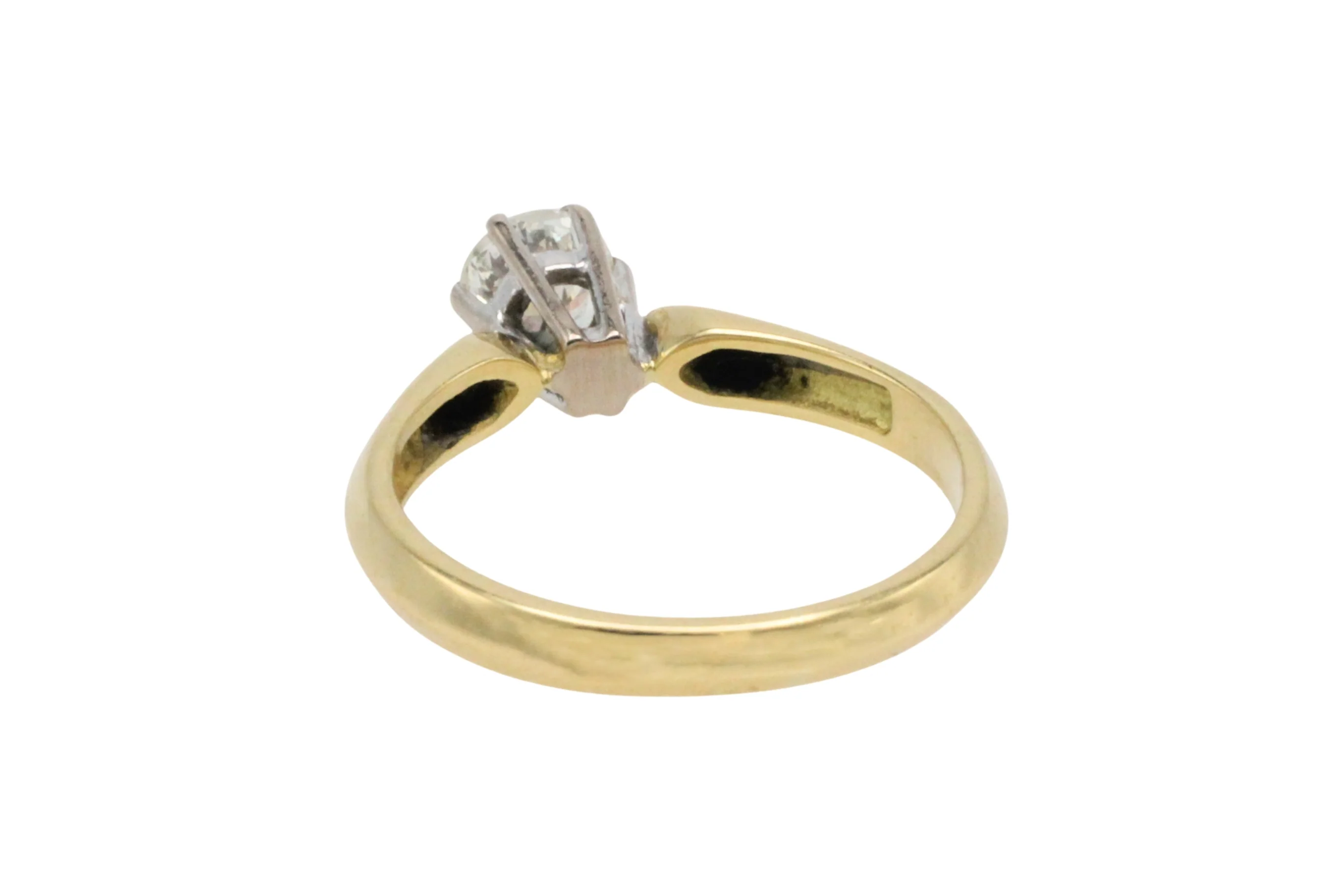 Vintage diamond solitaire ring in 18 carat gold - Image 6