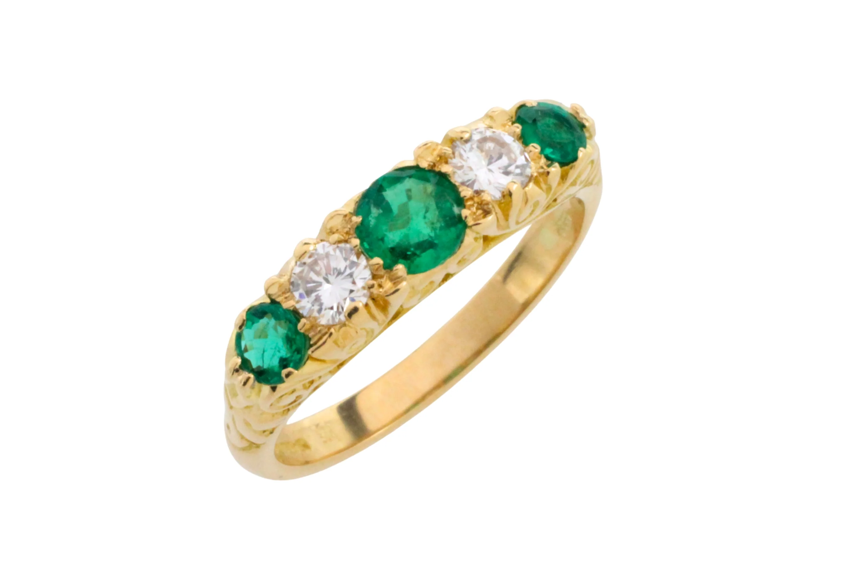 Vintage emerald and diamond ring - Image 3