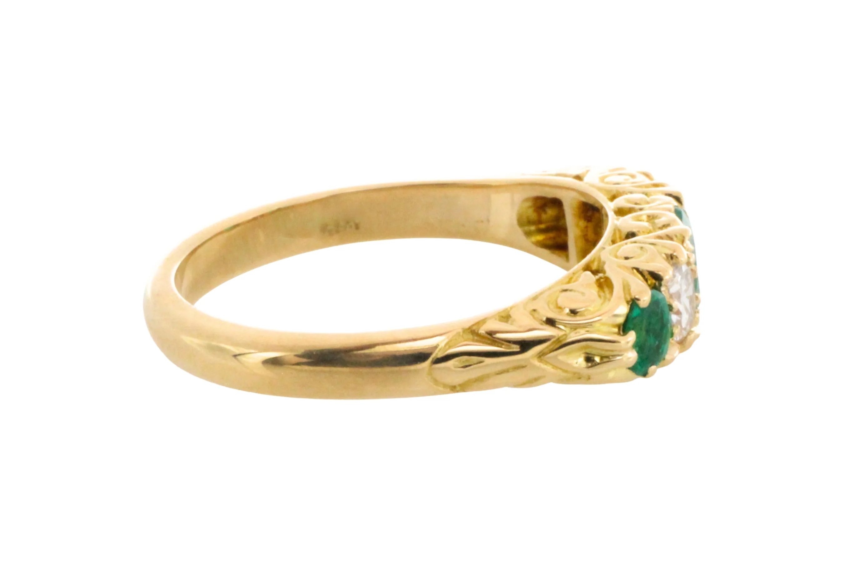 Vintage emerald and diamond ring - Image 5