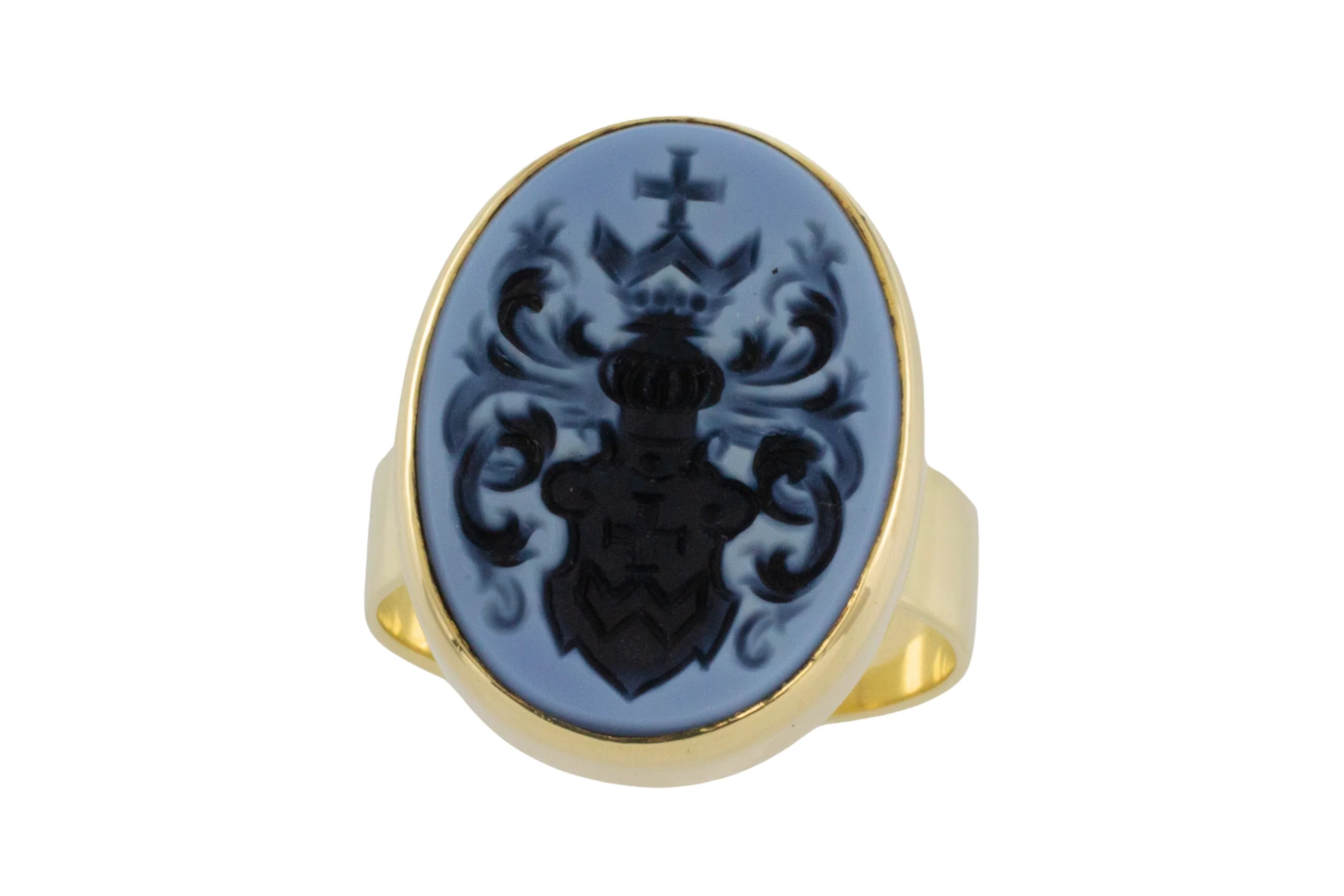 Vintage intaglio signet ring in 14 carat gold - Image 2