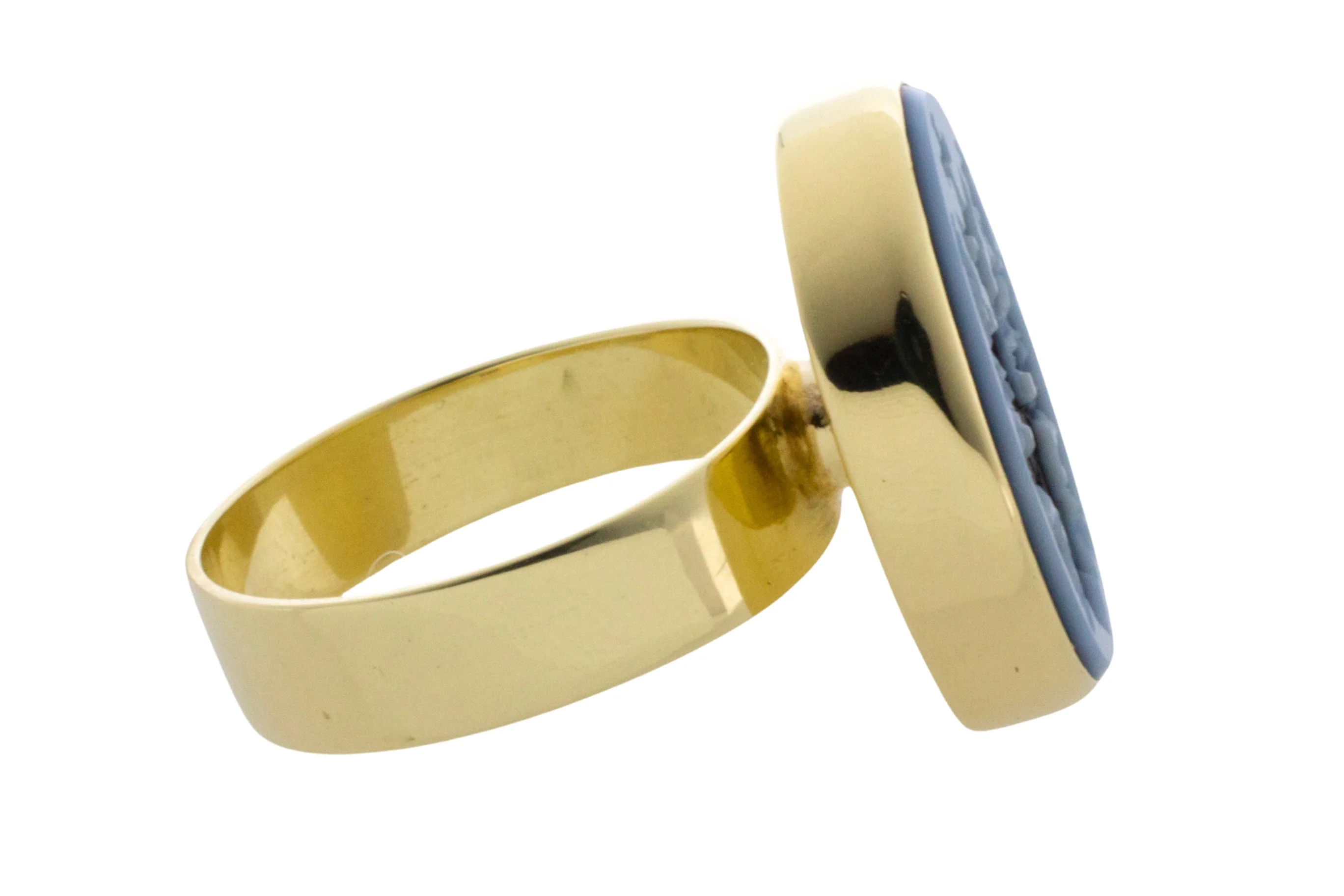 Vintage intaglio signet ring in 14 carat gold - Image 5
