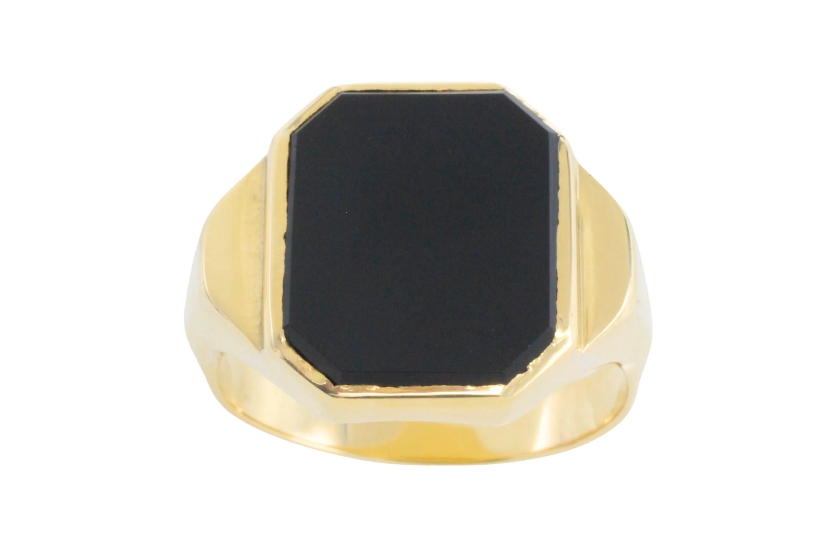 Vintage onyx signet ring in 14 carat gold - Image 2