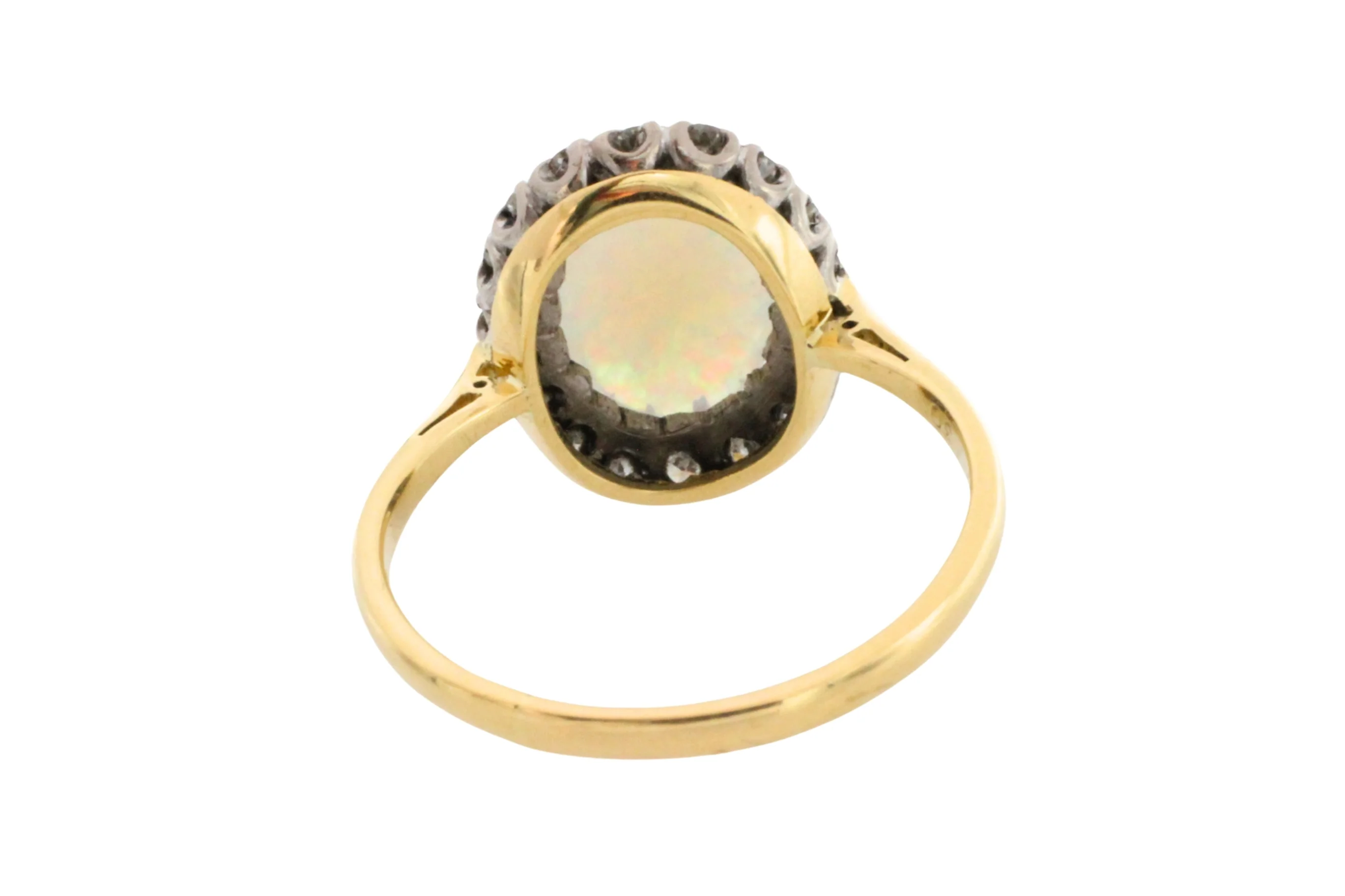 Vintage opal and diamond cluster ring - Image 6