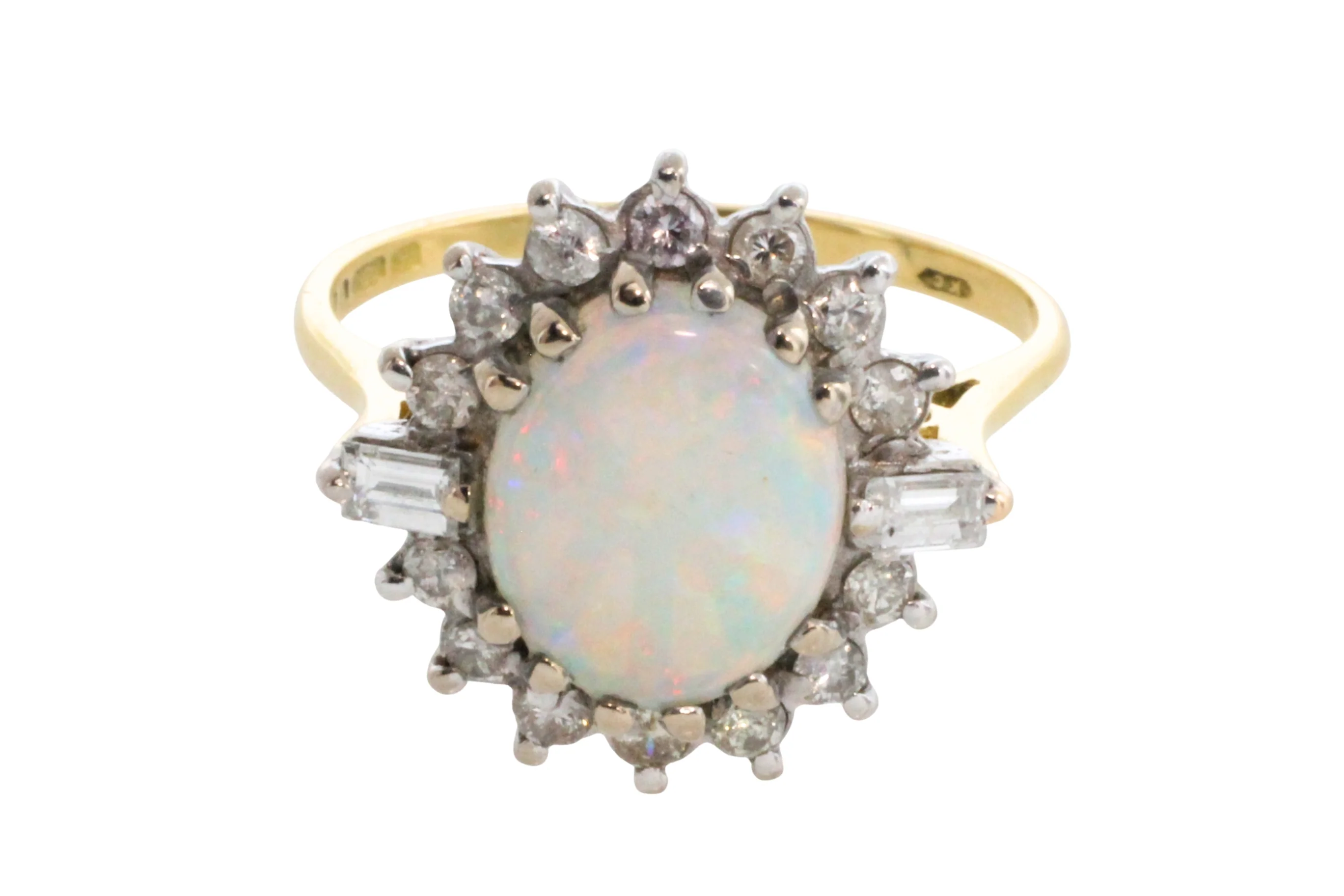 Vintage opal and diamond ring - Image 2