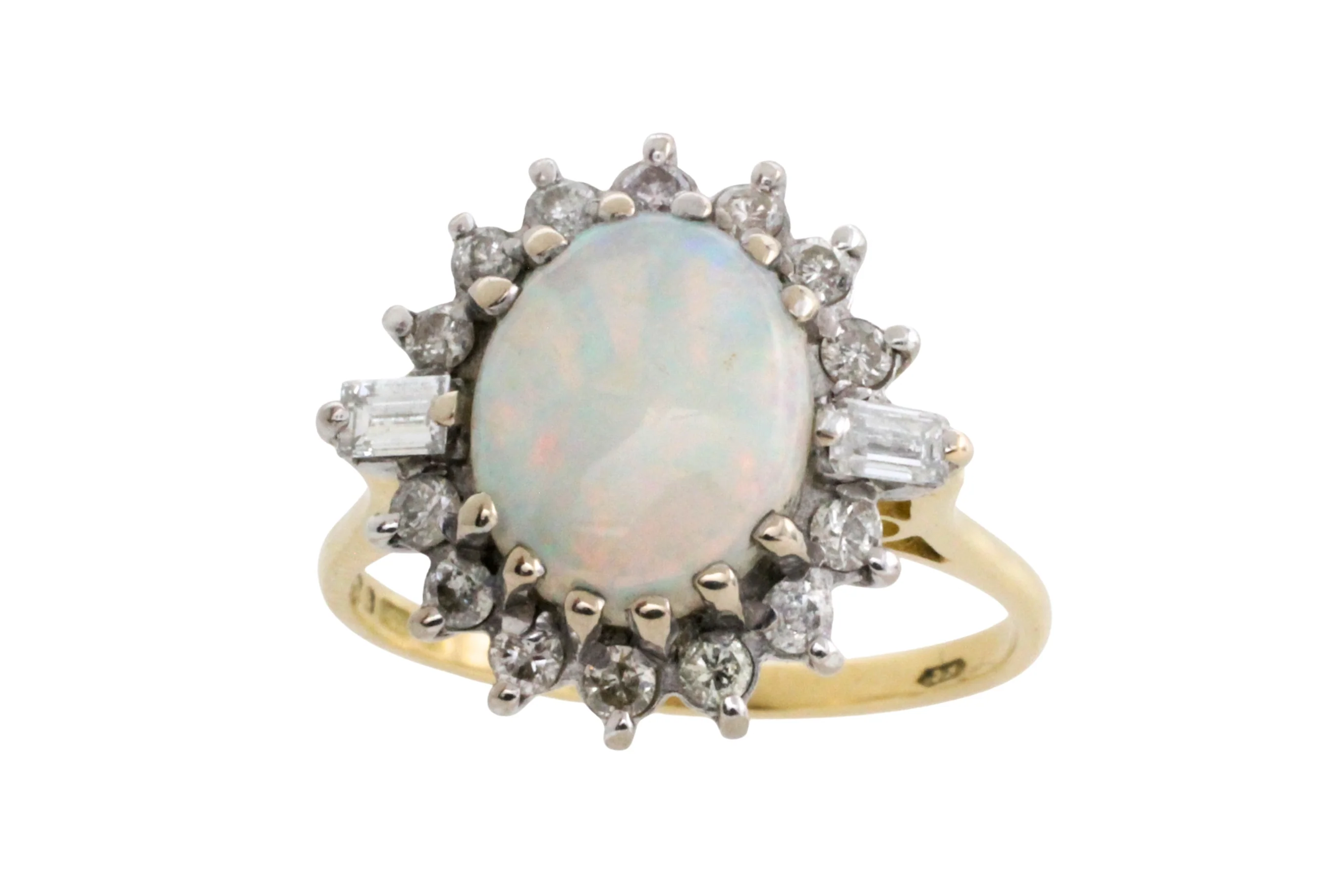 Vintage opal and diamond ring - Image 3
