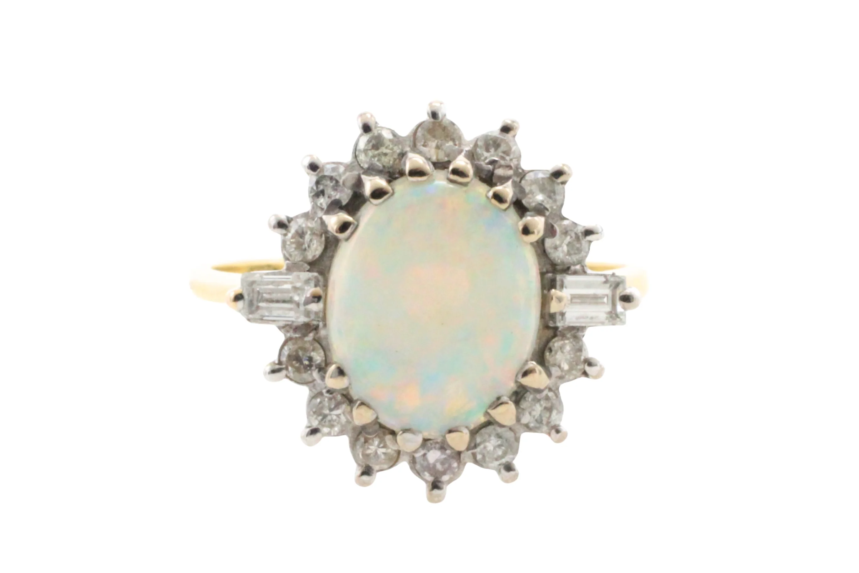 Vintage opal and diamond ring - Image 4