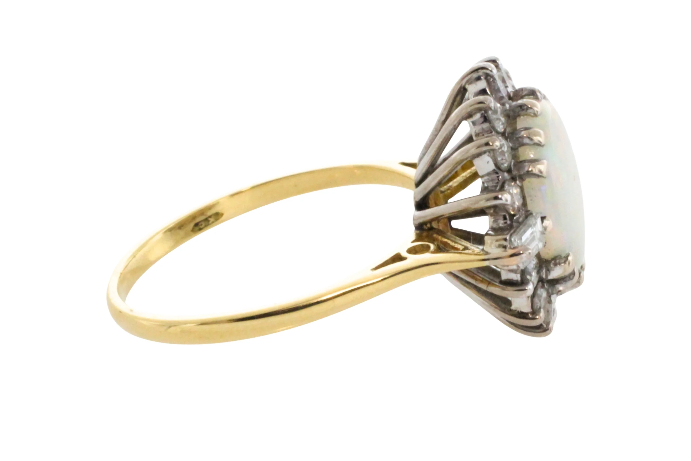 Vintage opal and diamond ring - Image 6