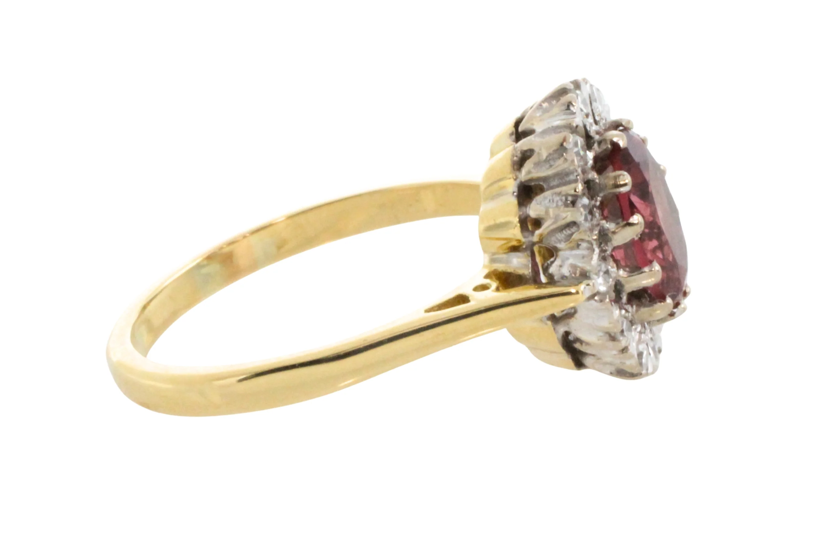 Vintage pink tourmaline and diamond ring - Image 4