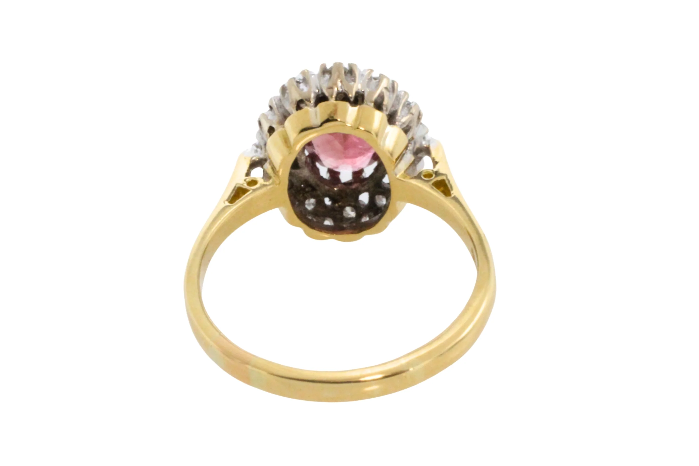 Vintage pink tourmaline and diamond ring - Image 5