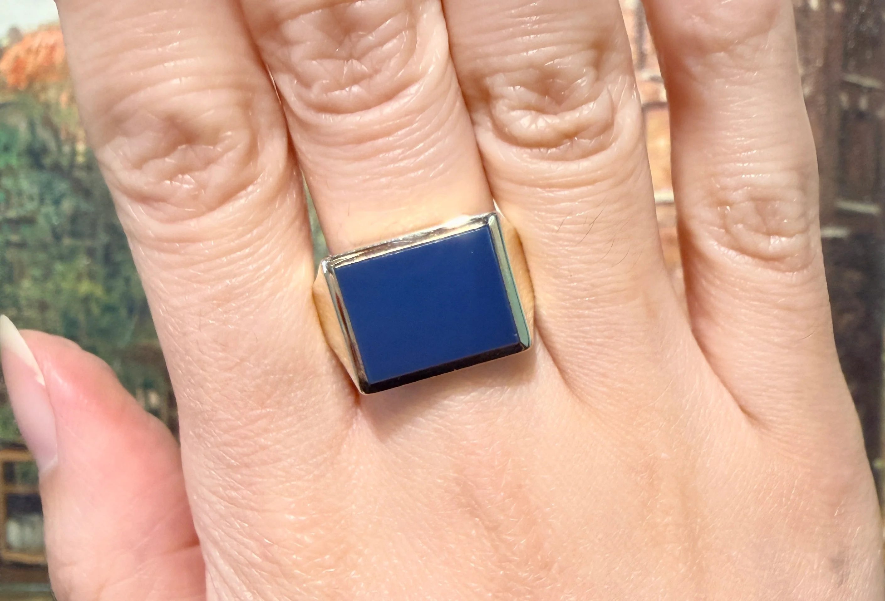 Vintage signet ring in 14 carat gold - Image 6