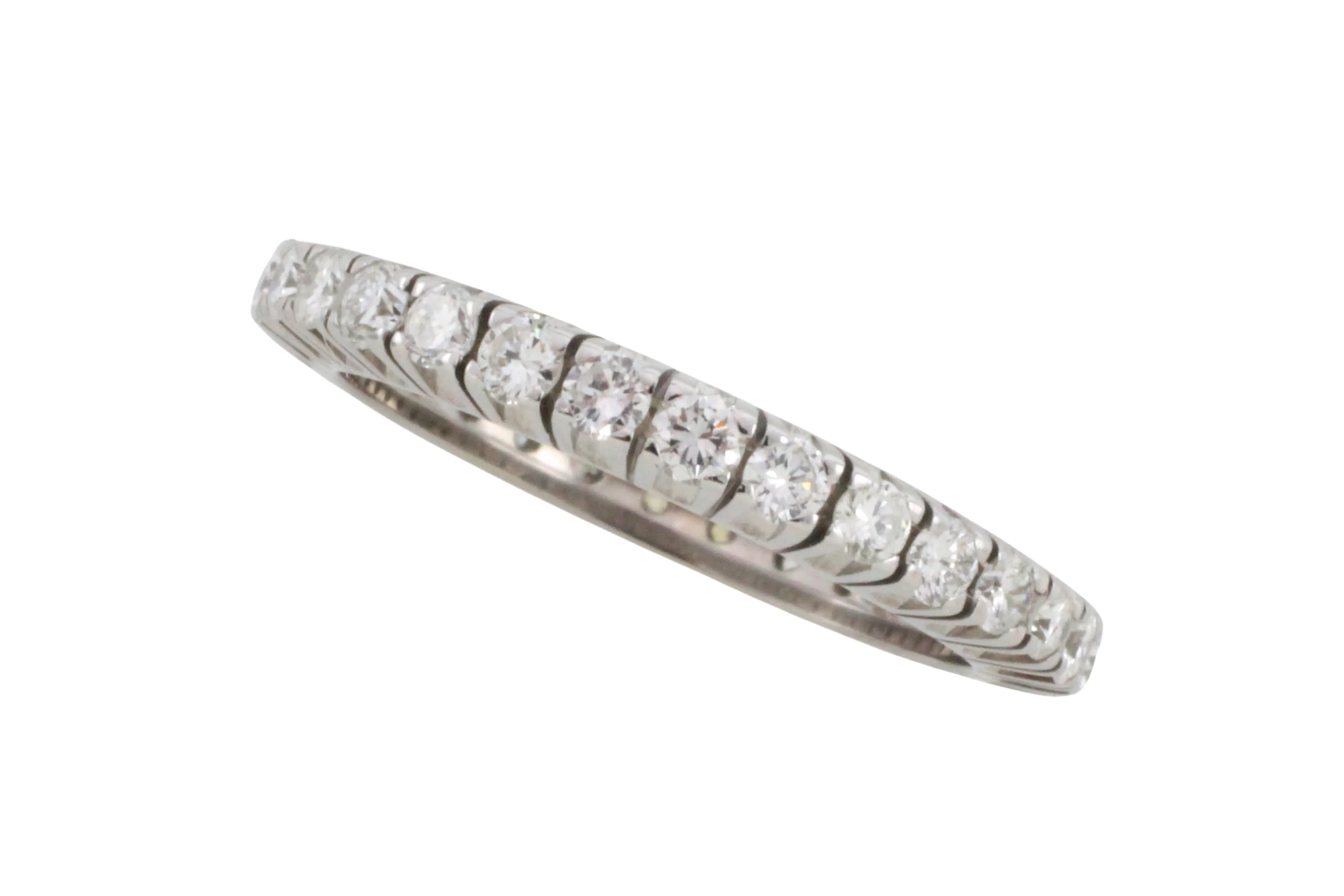 White gold eternity band with diamonds - Image 2